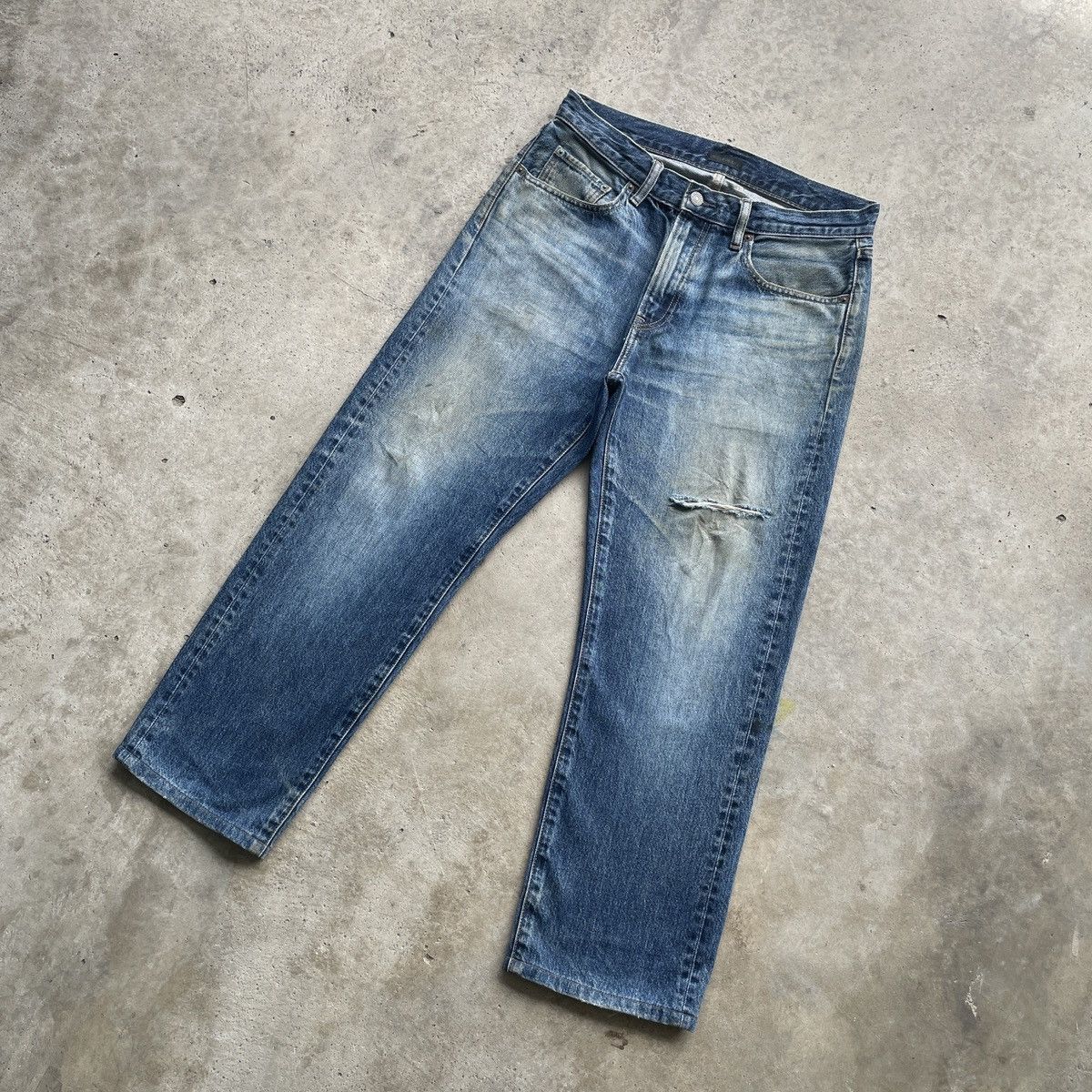 Japanese Brand × Jean Vintage Japanese Distressed Denim Faded Jeans Pants W31 Size US 31 - 2 Thumbnail