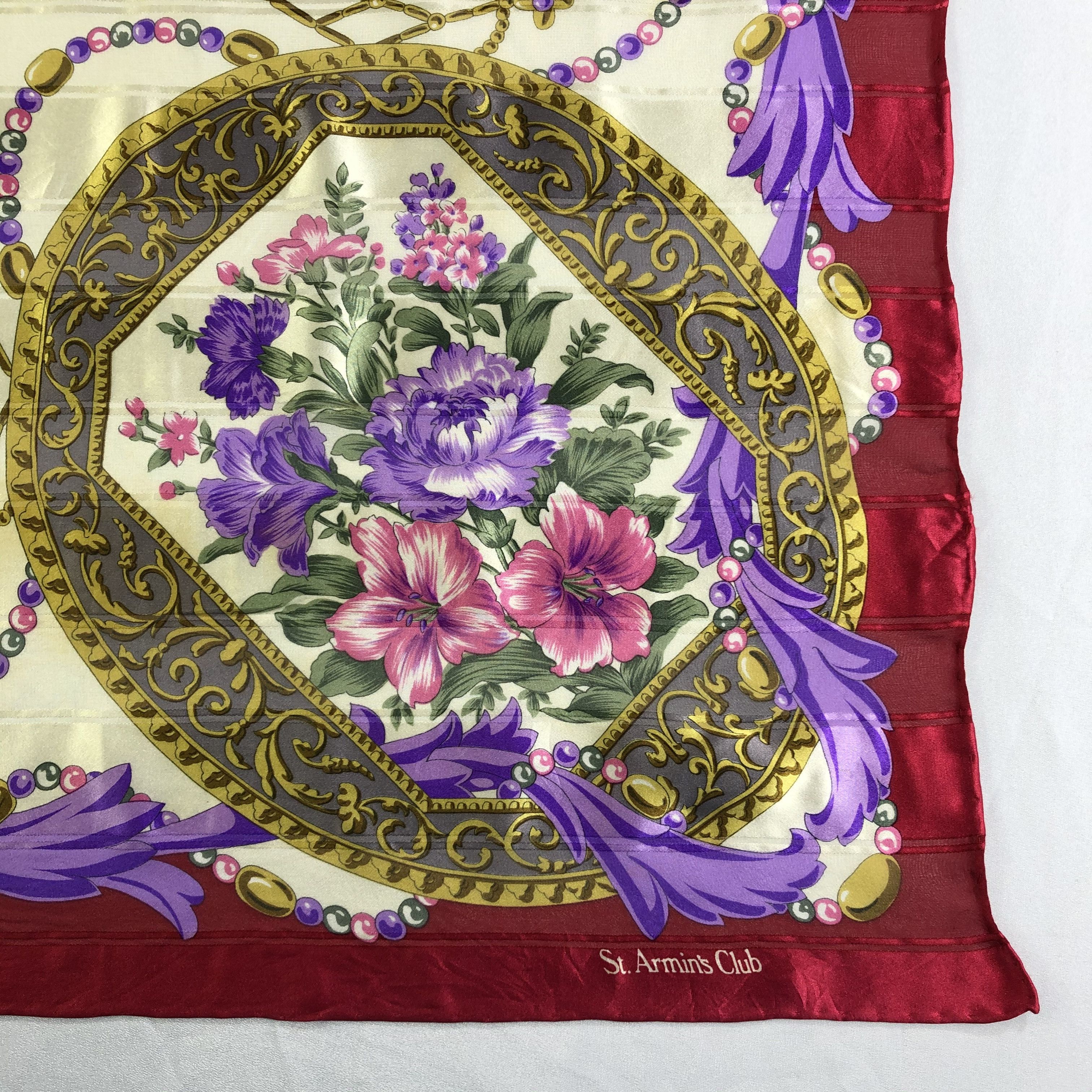 Vintage Vintage St.Armins Club Silk Scarf Size ONE SIZE - 3 Thumbnail
