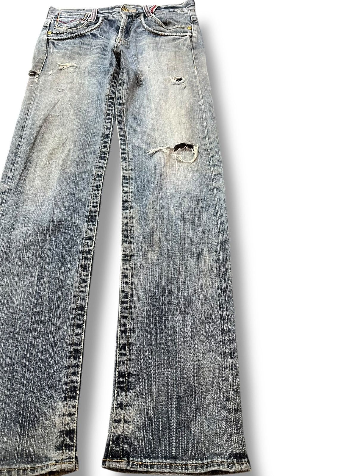Japanese Brand Vintage Japanese Brand Faded Buckle Belt Distressed Denim Size US 30 / EU 46 - 4 Thumbnail