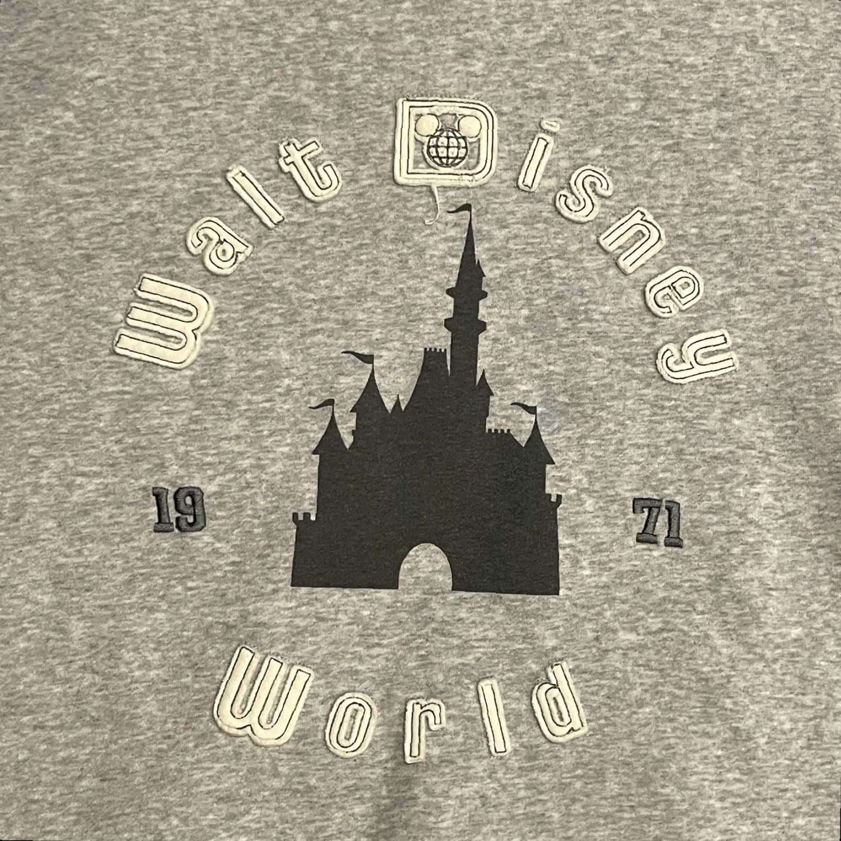 Disney Disney Hoodie Mens XL Pullover Gray Fleece Mickey Mouse Walt Disney World Castle 1971 Logo Graphic Print Hooded Pockets Size US XL / EU 56 / 4 - 3 Thumbnail