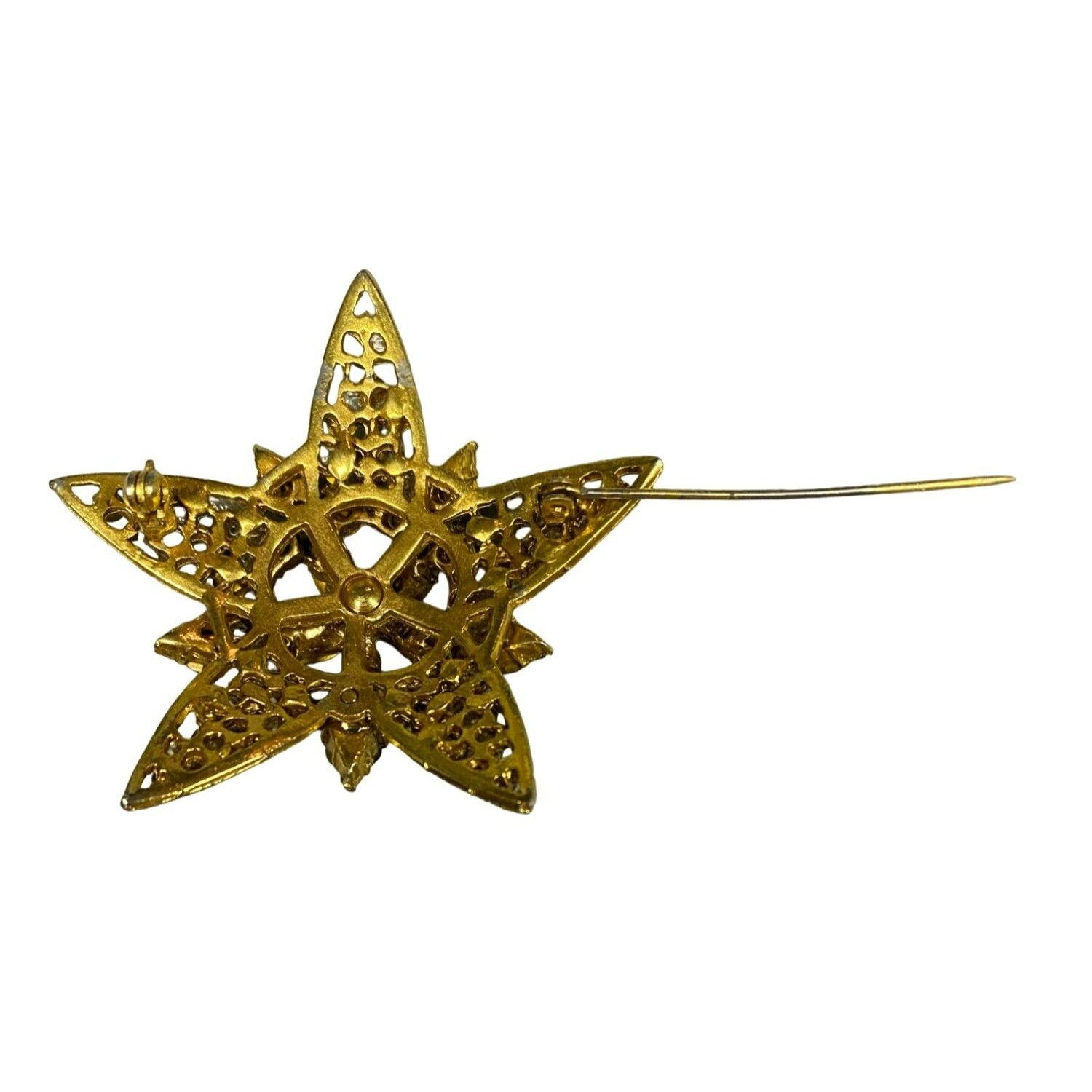Other Vintage Gold Tone Austrian Brooch & Clip Earrings Set With A Size ONE SIZE - 4 Thumbnail