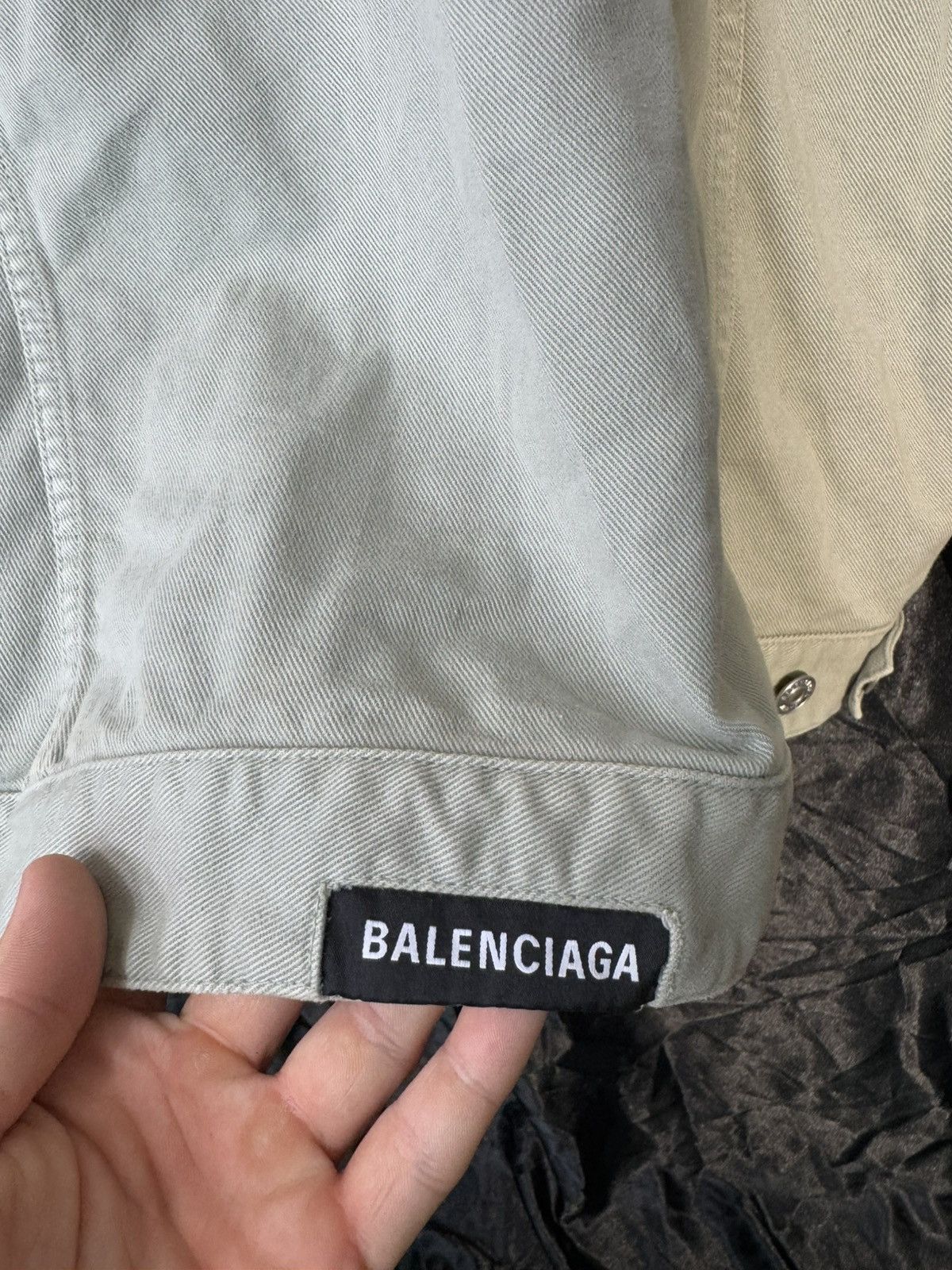 Balenciaga Balenciaga denim jacket light green / grey Size US XL / EU 56 / 4 - 5 Thumbnail