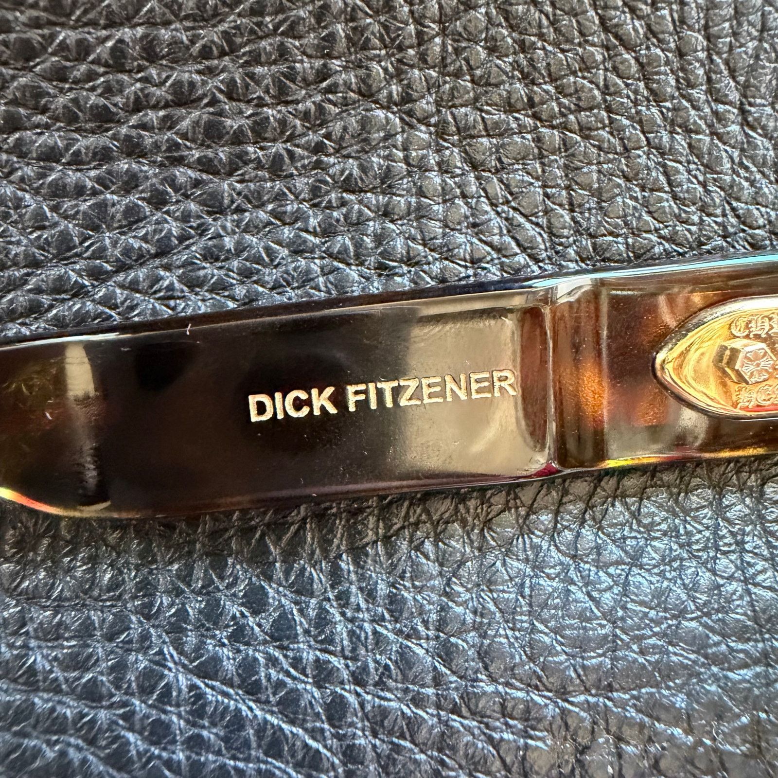 Chrome Hearts Chrome Hearts Dick Fitzener 18K Plated Tortoise Glasses Size ONE SIZE - 13 Thumbnail