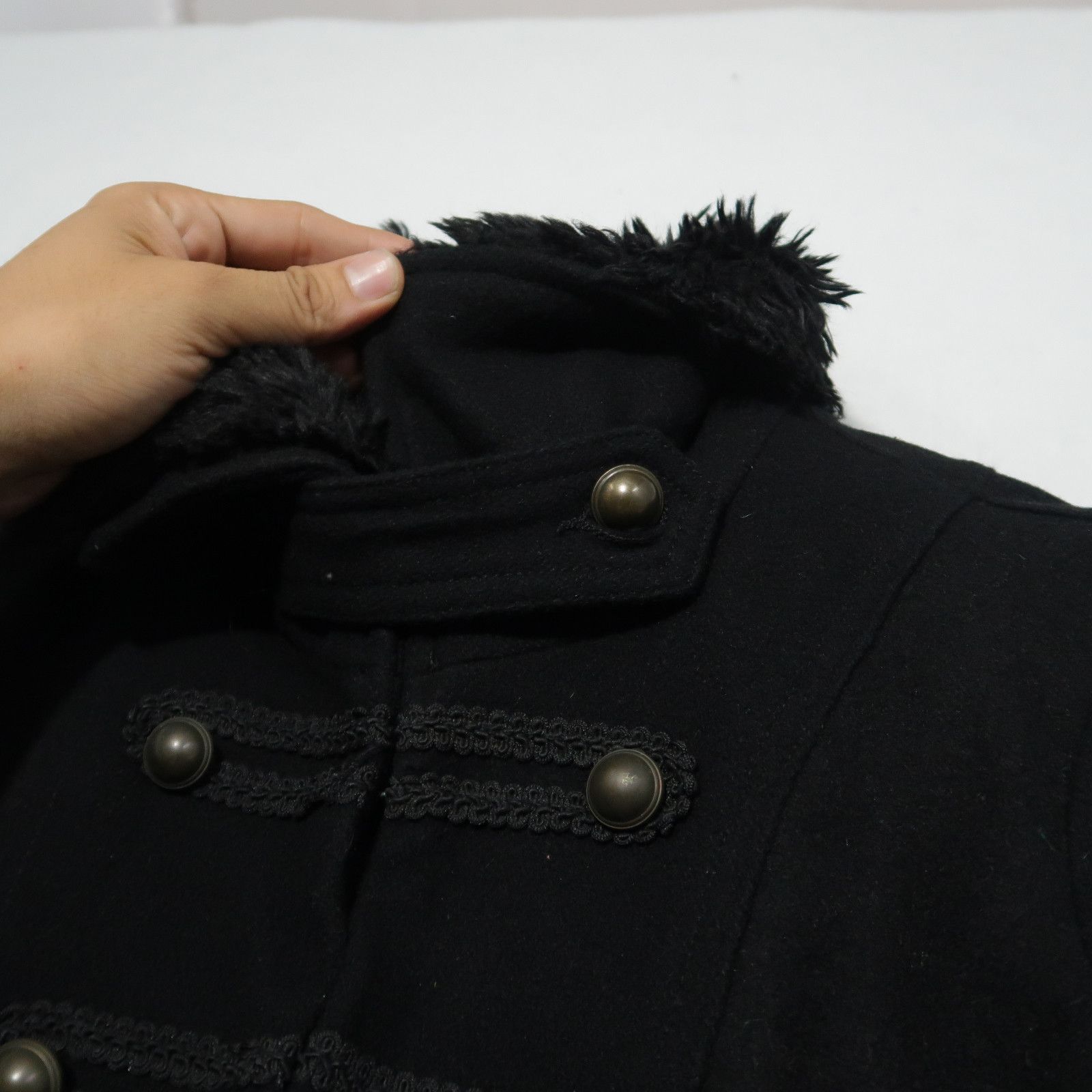 14th Addiction 2000s PPFM - Napoleon Wool Jacket Detachable Fur Size US S / EU 44-46 / 1 - 12 Thumbnail