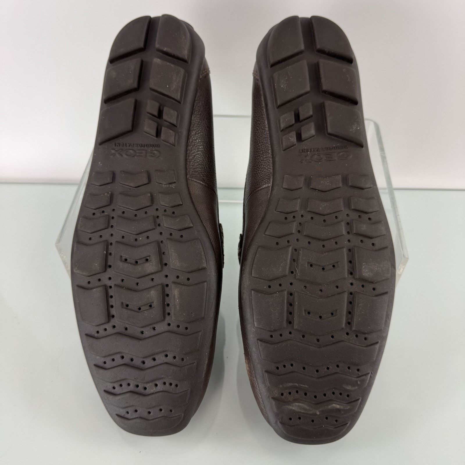 Geox GEOX Respira Men's Horsebit Driving Brown Leather Loafer 12 Size US 12 / EU 45 - 4 Thumbnail