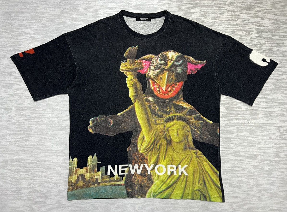 Jun Takahashi × Undercover Undercover - Oversized “New York” Print Cotton-Jersey TShirt Size US M / EU 48-50 / 2 - 1 Thumbnail