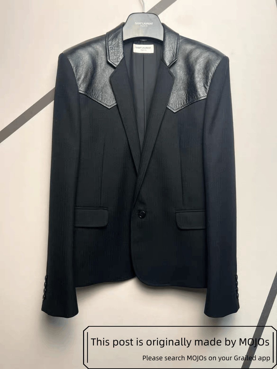 Saint Laurent Paris Sz 48 Saint Laurent Paris 19SS Leather Shoulder Balzer mojos Size US M / EU 48-50 / 2 - 1 Thumbnail
