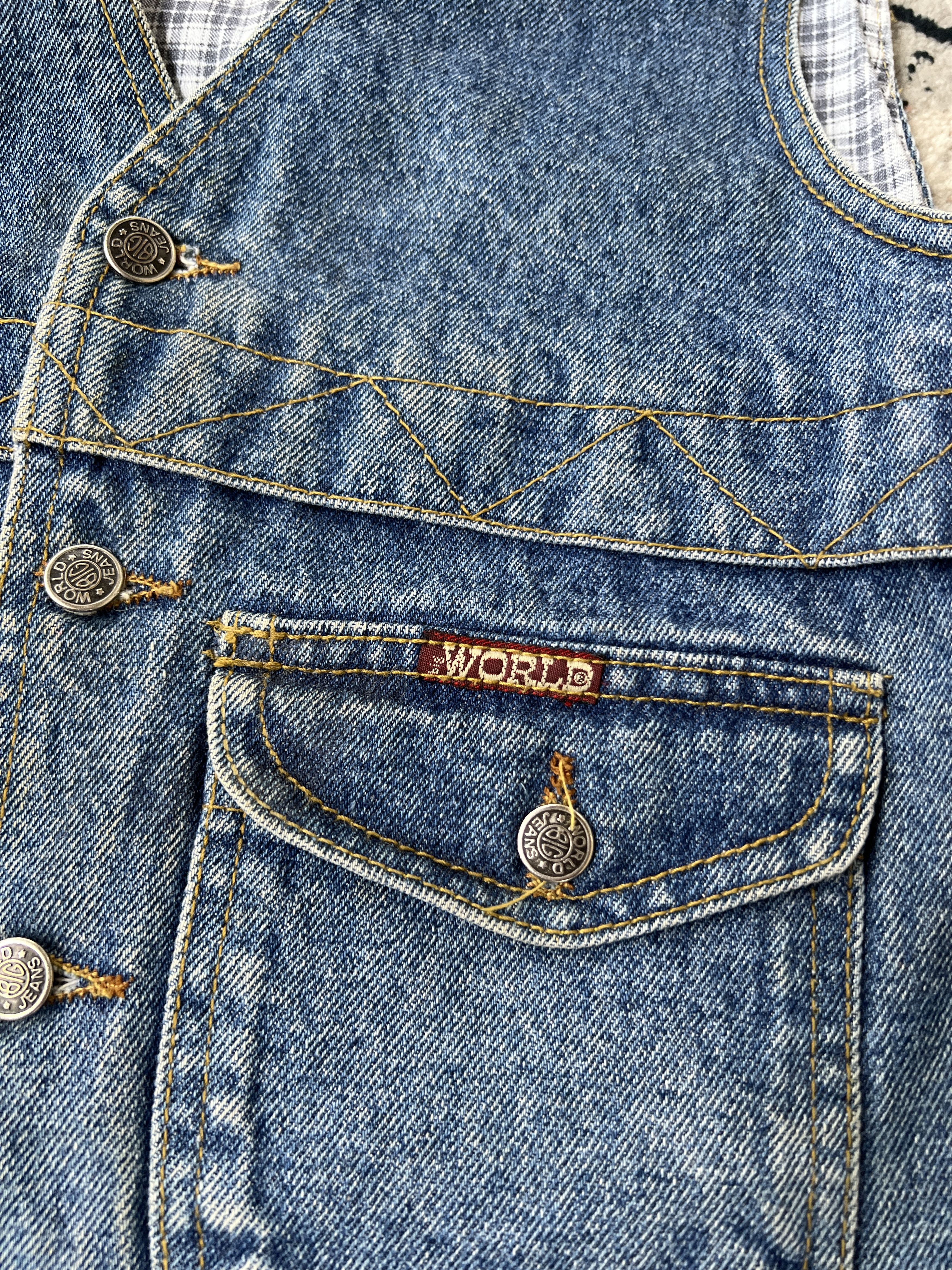 Vintage World Vintage Denim Vest Size XXS / US 00 / IT 34 - 3 Thumbnail