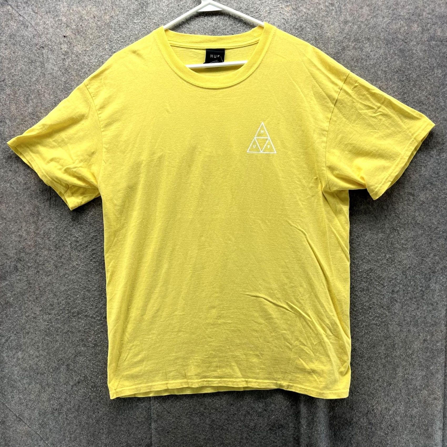 Huf HUF Shirt Mens Large Yellow Triple Triangle Logo Graphic Skate Streetwear Shirt Mens Large Yellow Triangle Logo Graphic Back Size US L / EU 52-54 / 3 - 2 Thumbnail