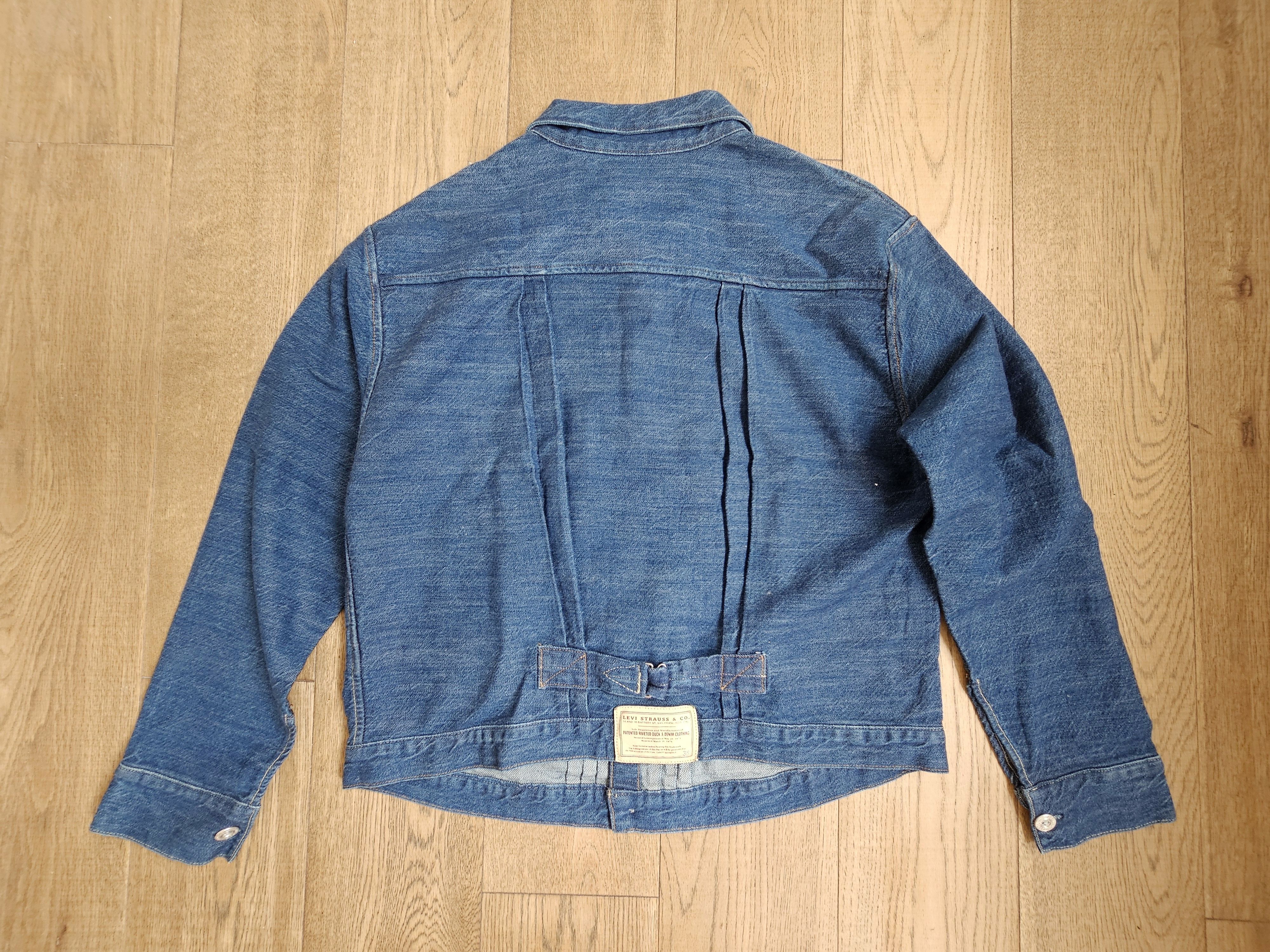 Levi's Vintage Clothing LVC 1880 Pleated Denim Jacket 1879 1920 1936 501XX 506XX Size US M / EU 48-50 / 2 - 4 Thumbnail