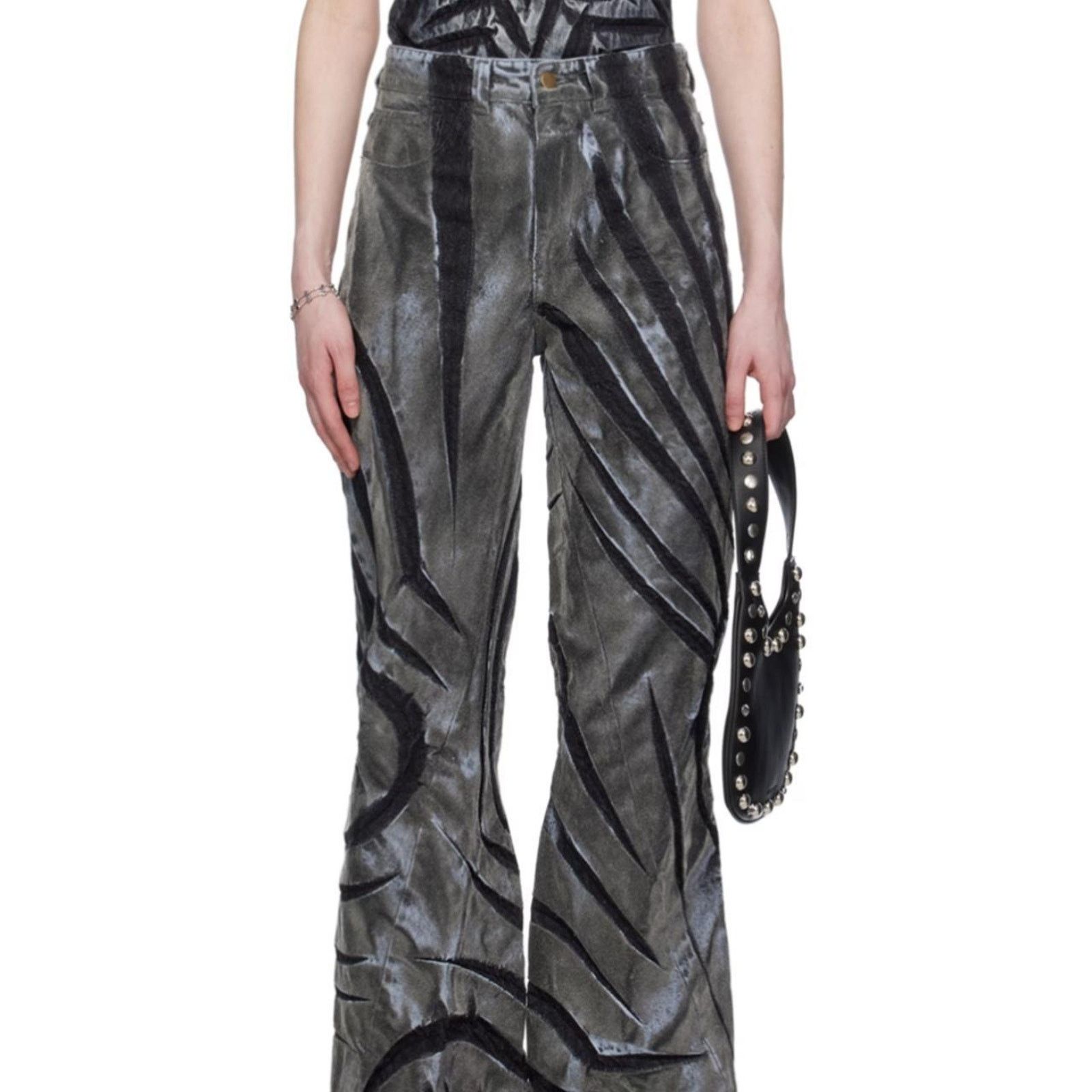 MASHA POPOVA MASHA POPOVA FLOCKED JEANS Size 28" / US 6 / IT 42 - 4 Thumbnail