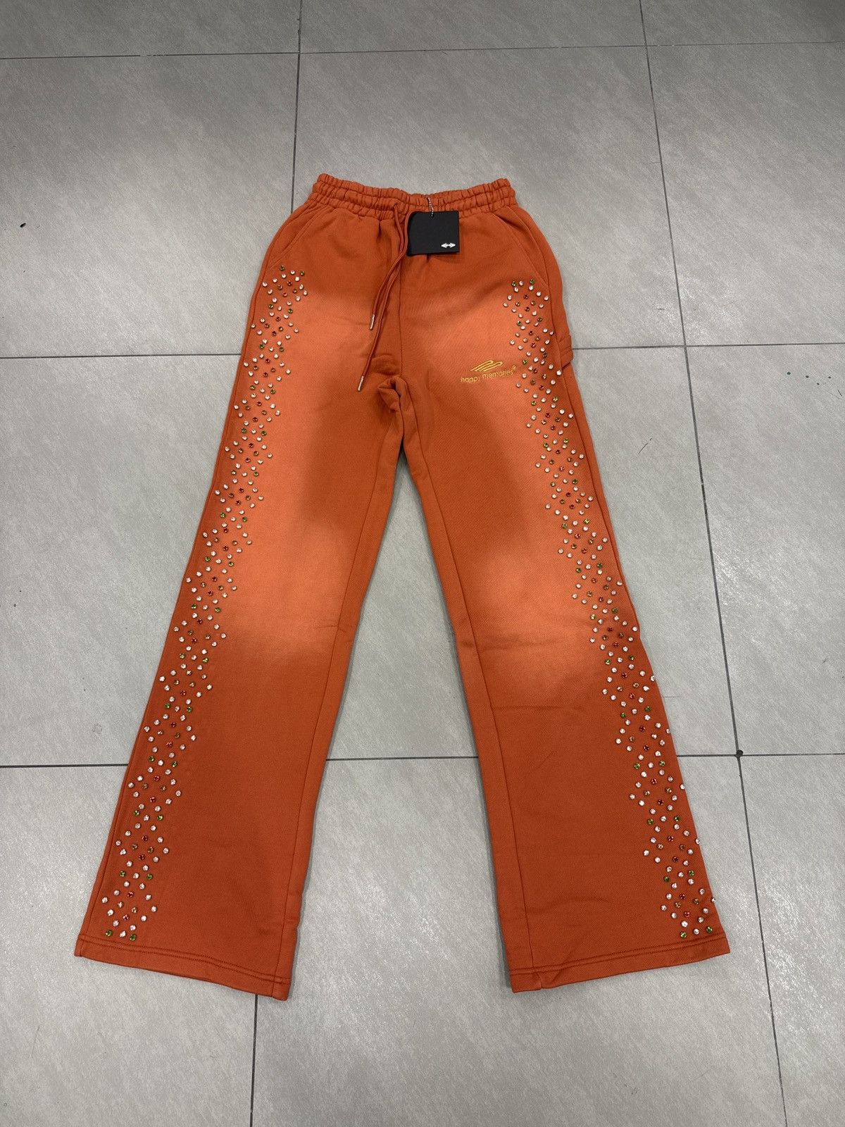 HMDD Happy Memories Don’t Die Orange Studded Sweatpants XS Size US 28 / EU 44 - 1 Thumbnail