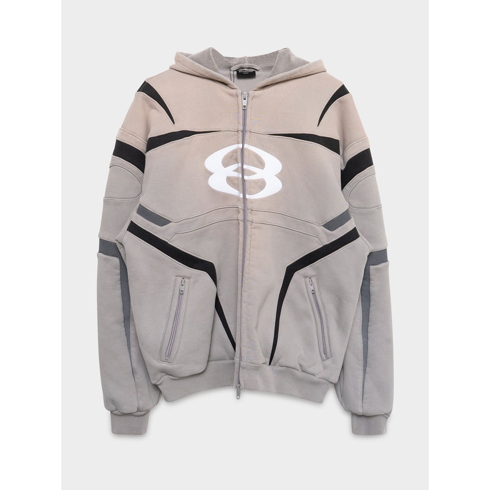 Balenciaga Unity Icon Hooded Biker Sweatshirt Size US M / EU 48-50 / 2 - 1 Thumbnail
