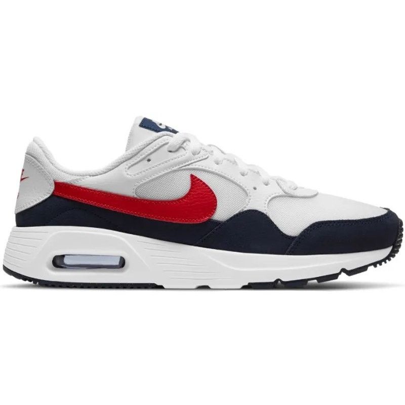 Nike Air Max SC Sneaker Leather Mesh White University Red 13