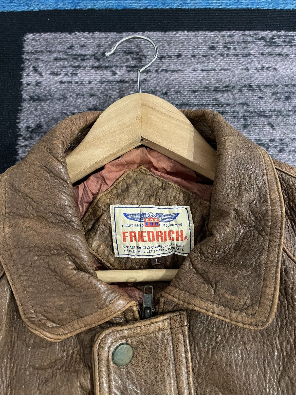 Vintage Vintage Friedrich Leather Bomber Jacket Size US L / EU 52-54 / 3 - 10 Thumbnail
