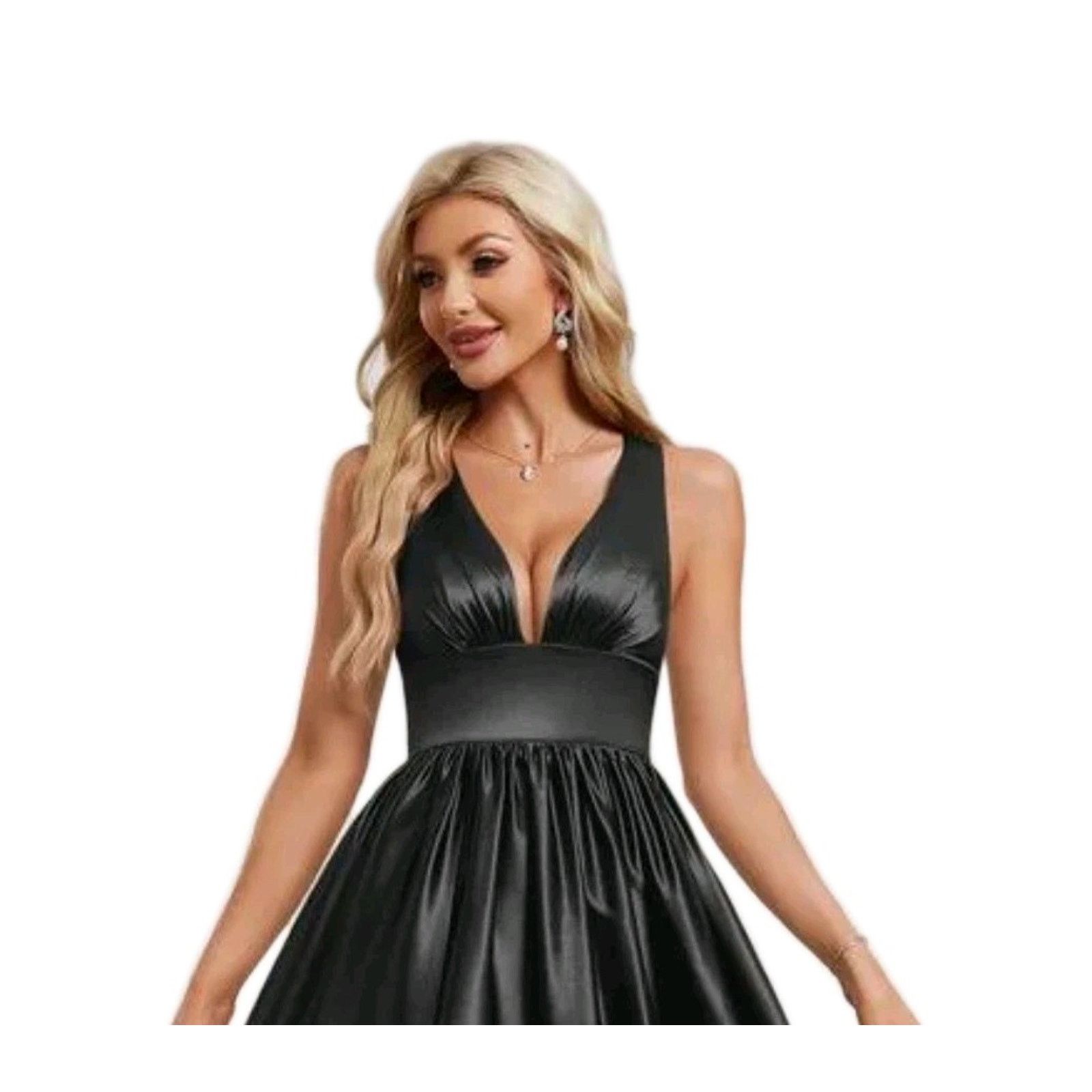 Other JJ's House A-Line V Neck Floor Length Sat In Bridesmaid Size XL / US 12-14 / IT 48-50 - 3 Thumbnail