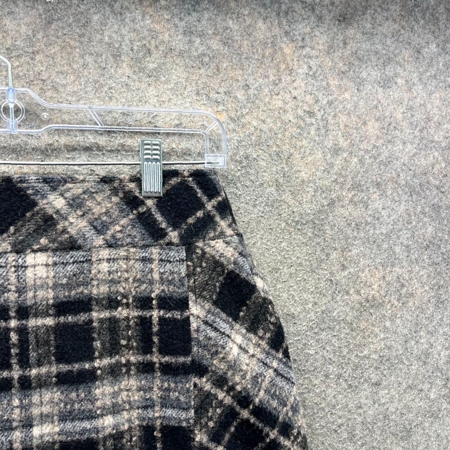 Free People Free People Skirt Women 0 Black Wool Plaid Mini Winter Zip Back Short Regular Size 0 Womens Skirt Size 25" / US 0 / IT 36 - 7 Thumbnail