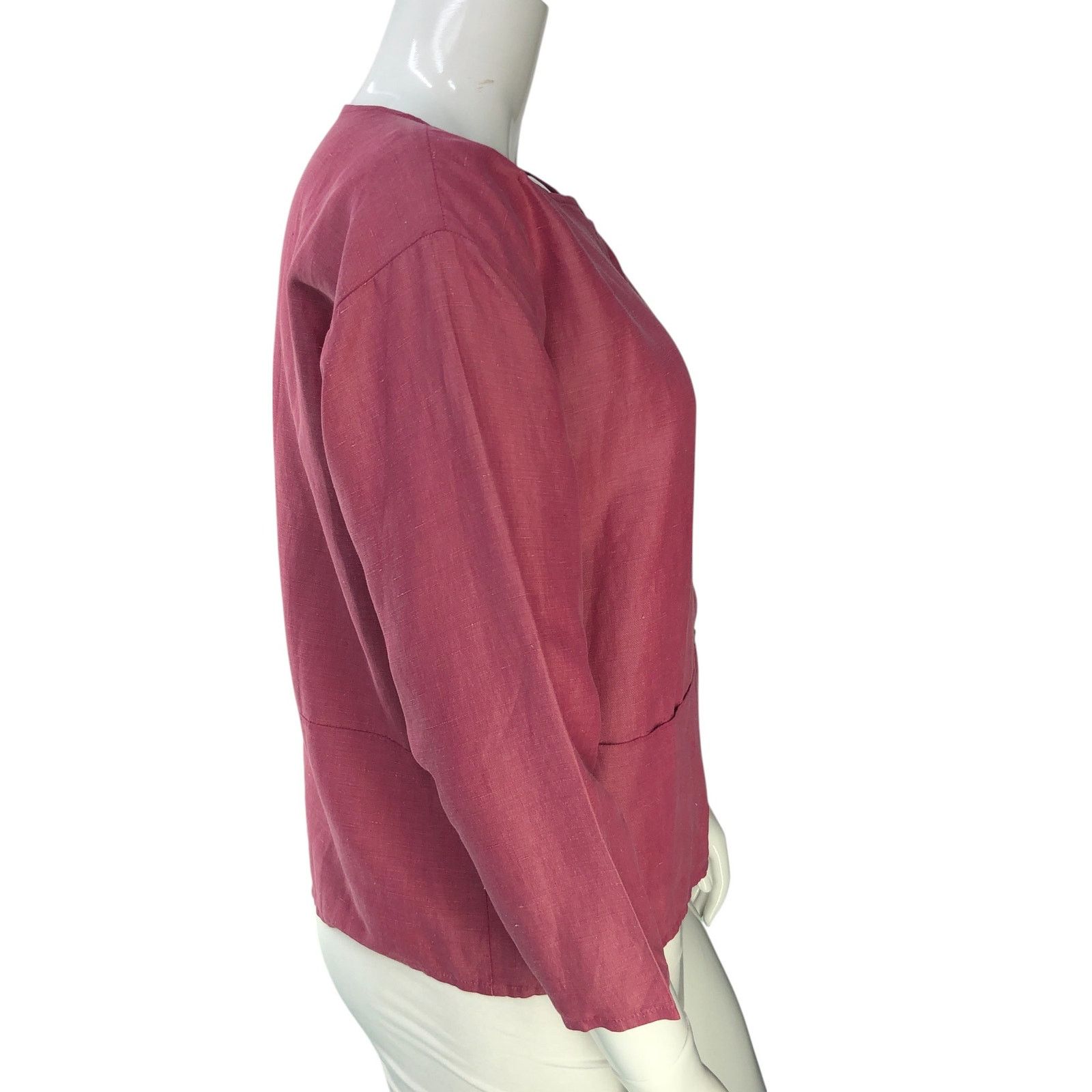 Eileen Fisher Eileen Fisher Size M Top Shirt Jacket Linen Silk POCKETS Size M / US 6-8 / IT 42-44 - 9 Thumbnail