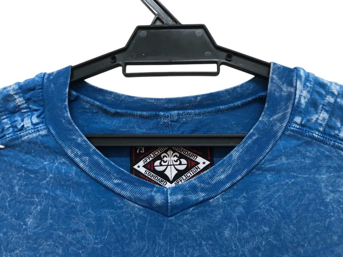 Affliction × Vintage AFFLICTION STANDARD V NECK STONE WASH RAW EDGE CROSS STITCH Size US M / EU 48-50 / 2 - 5 Thumbnail