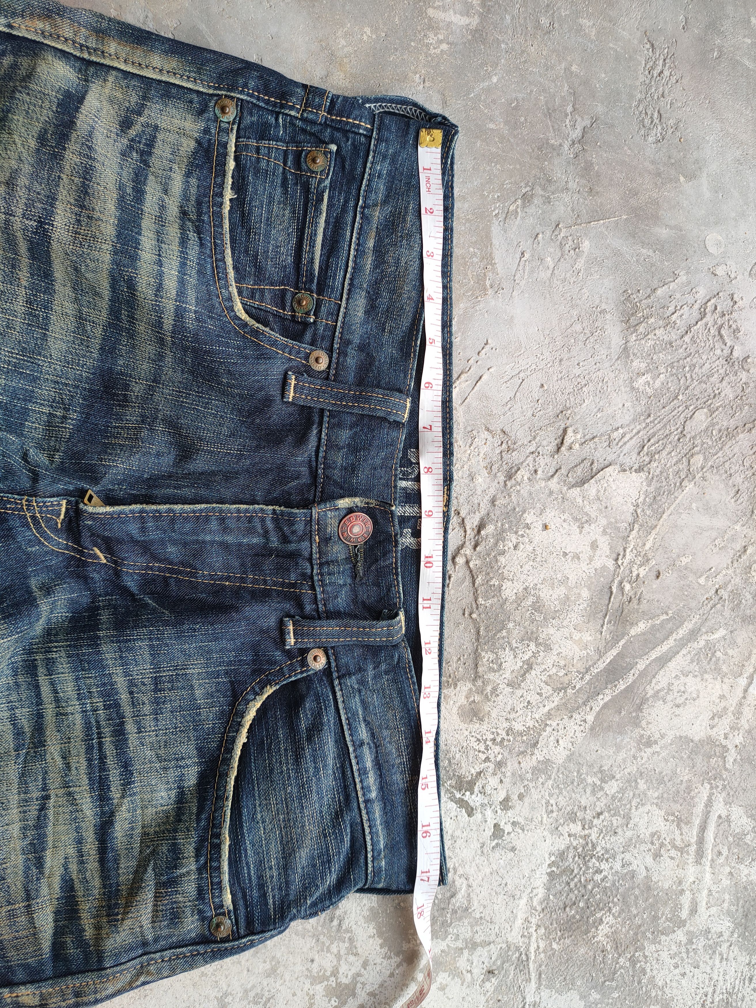 Edwin VINTAGE EDWIN BLUE TRIP FADED RIPPED JEANS DENIM PANTS Size US 34 / EU 50 - 16 Thumbnail