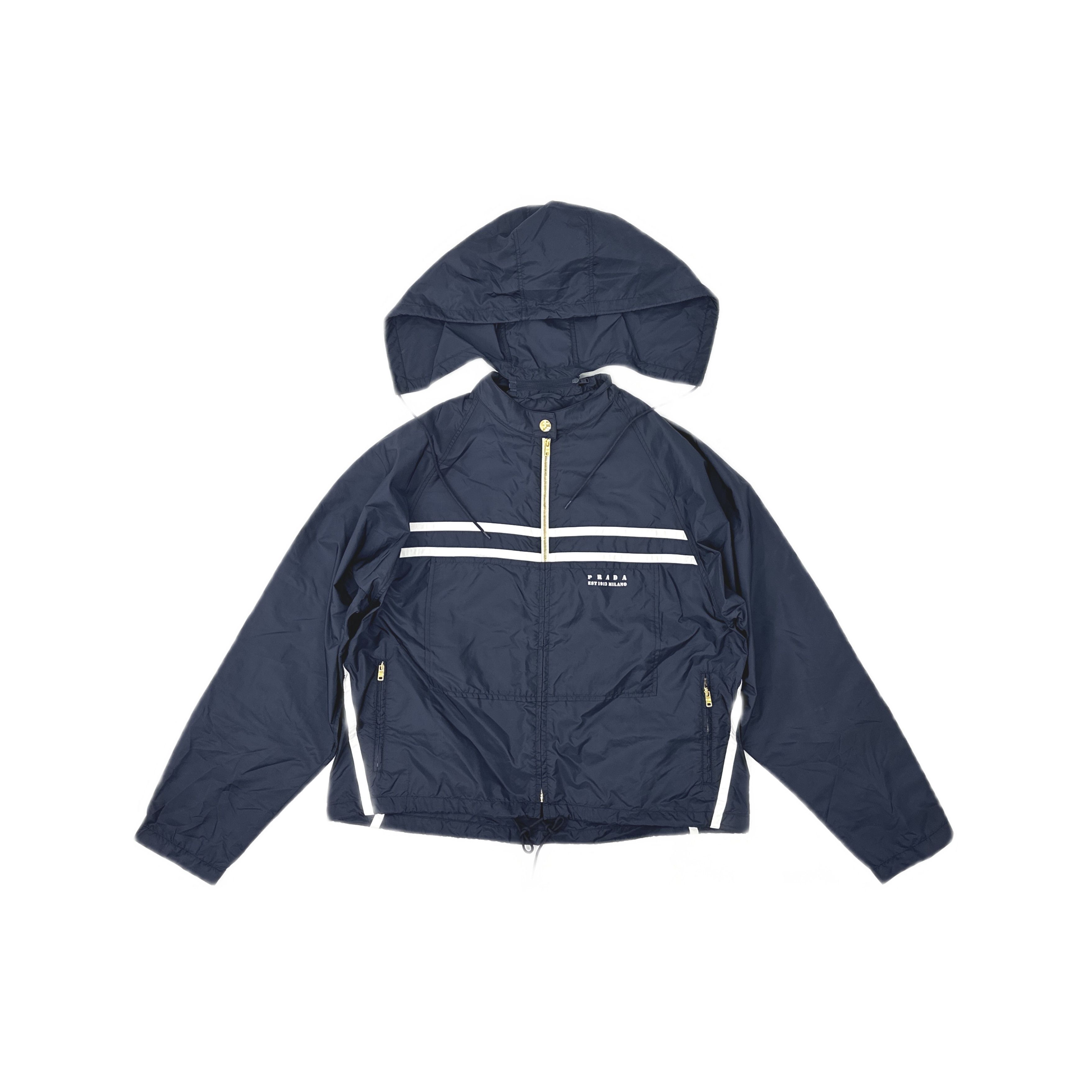 Prada Prada Striped Nylon Jacket Size 40 Size S / US 4 / IT 40 - 1 Thumbnail