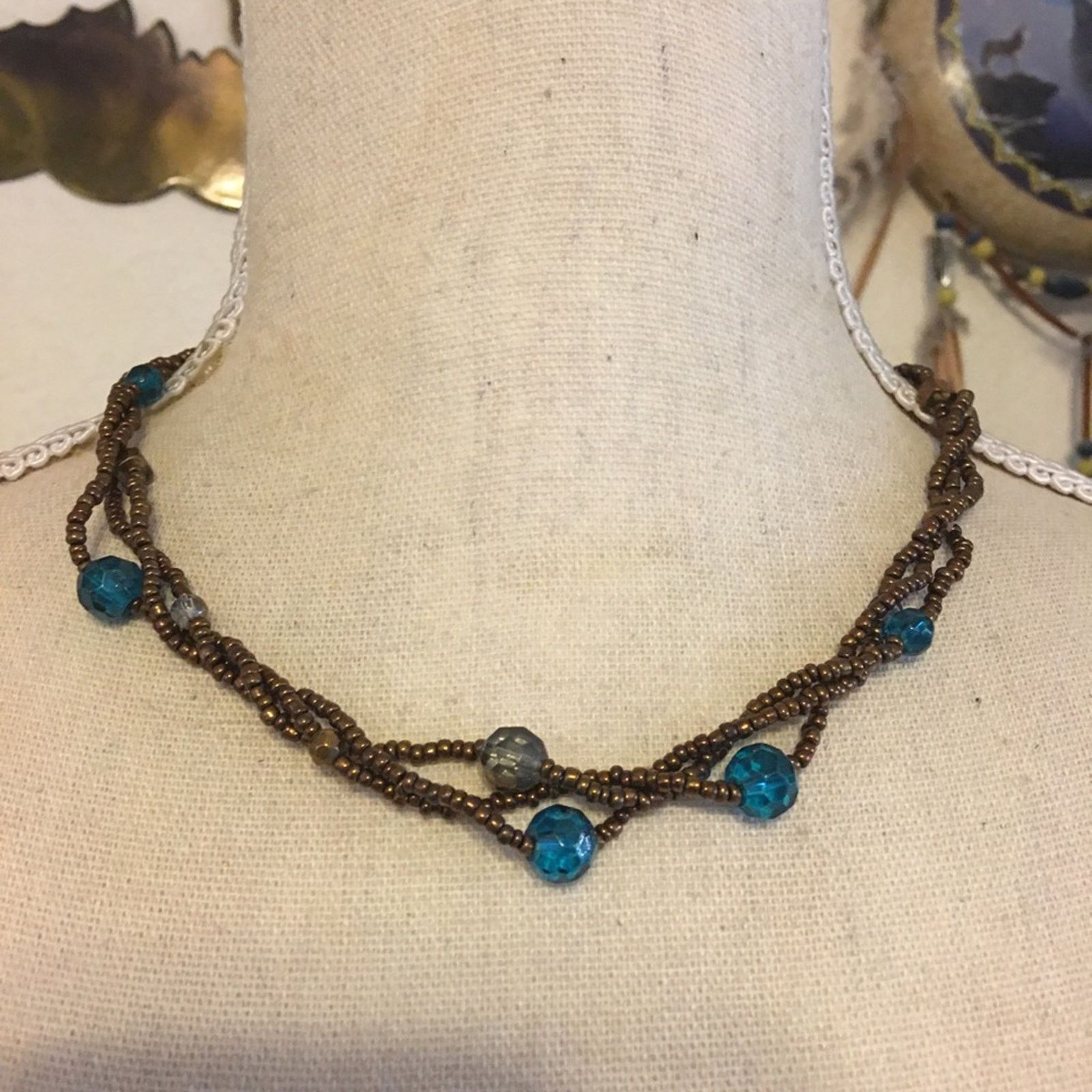Vintage Vintage triple strand twisted seed bead necklace Size ONE SIZE - 1 Thumbnail