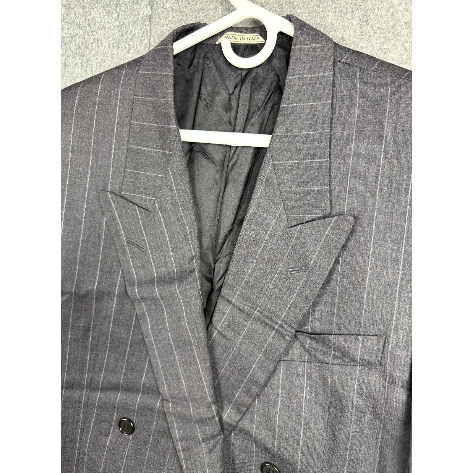 Loro Piana Loro Piana Blazer Jacket Men 42R Gray Pin Stripe 100% Wool Drop Fit Saks 5th Avenue Blazer Mens Regular Chest 42 Gray Pinstripe Wool Jacket Size 42R - 2 Thumbnail