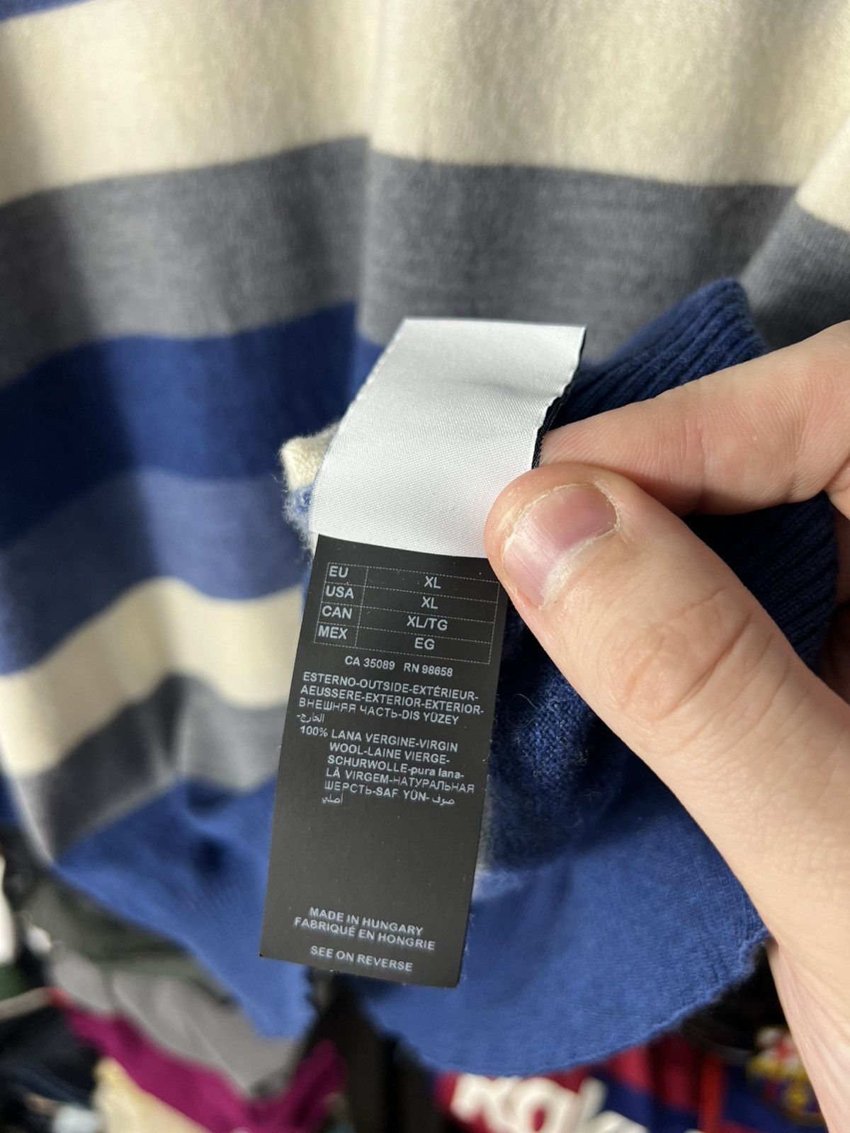 Paul & Shark Paul & Shark Yachting Wool Striped Sweater Blue Grey Size XL Size US XL / EU 56 / 4 - 8 Thumbnail