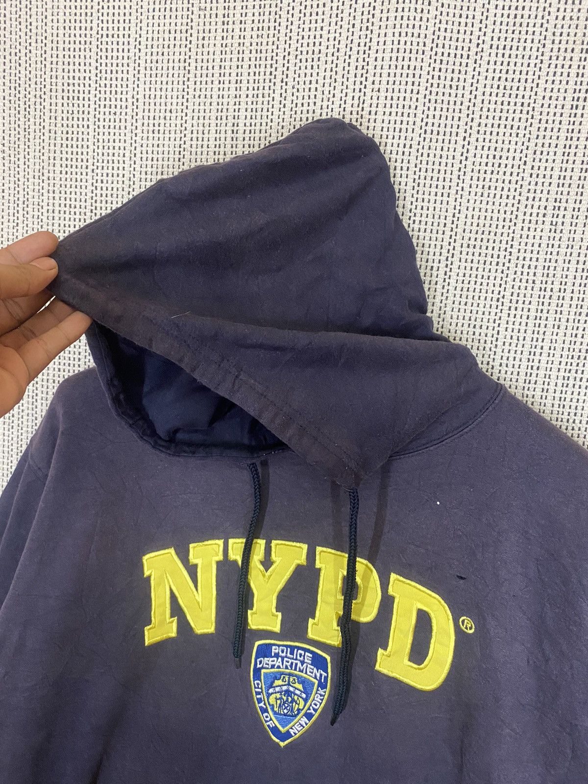 Vintage Y2k nypd hoodie pullover sun faded size xl Size US XL / EU 56 / 4 - 5 Thumbnail