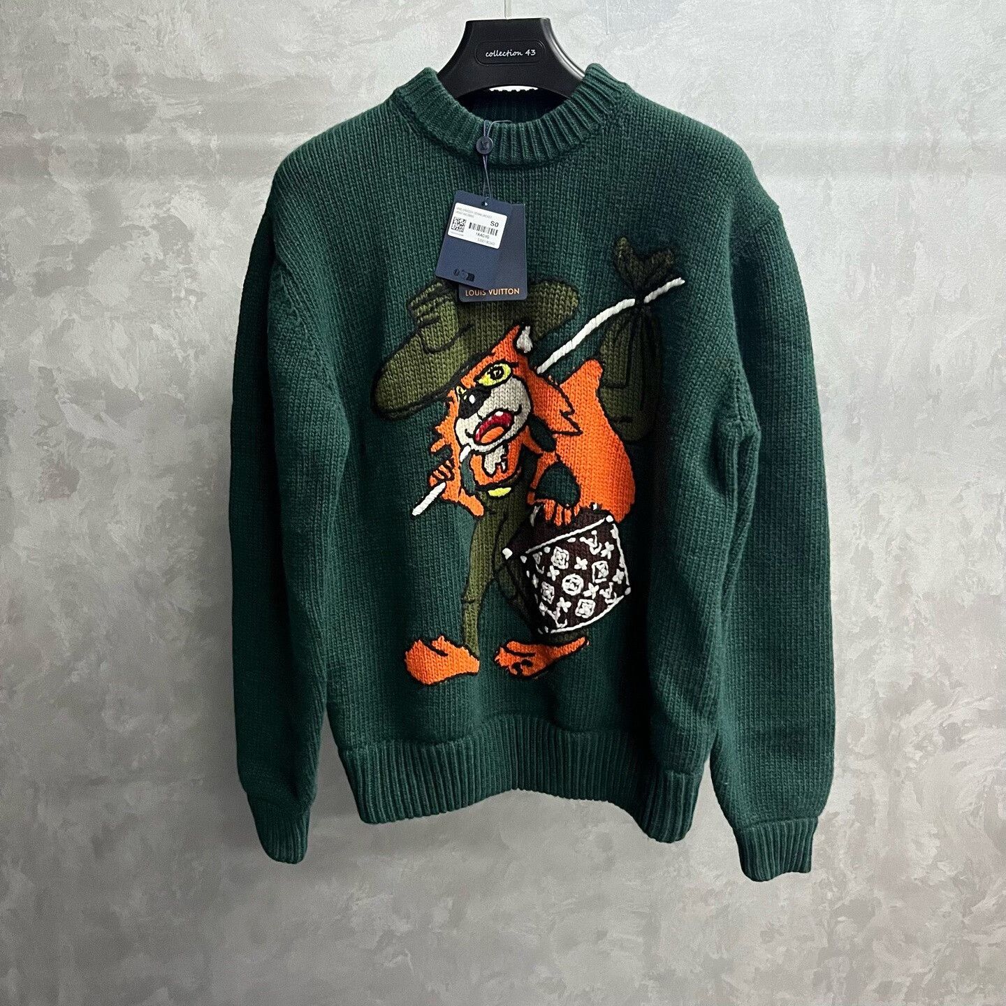 Louis Vuitton Louis Vuitton Printed Graphic Green Sweater s Men Size US S / EU 44-46 / 1 - 1 Thumbnail