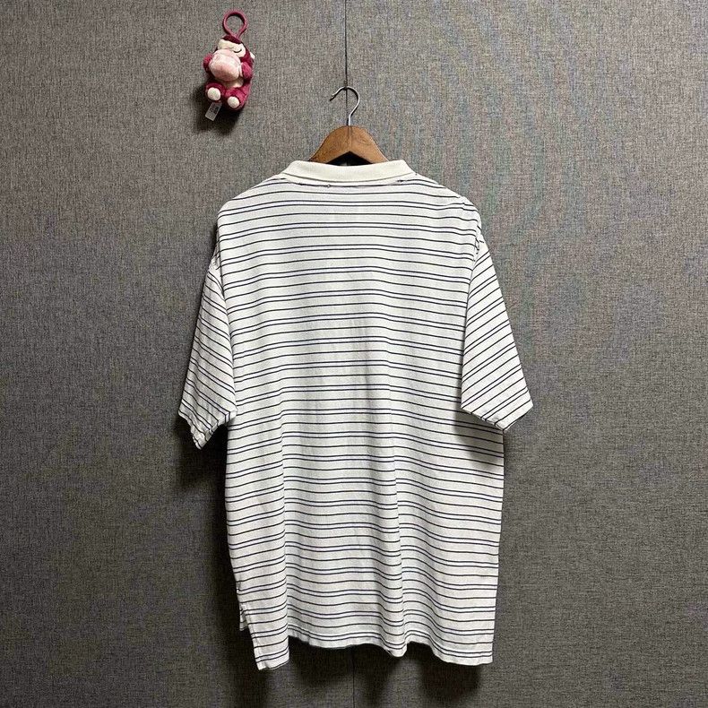 Balenciaga Balenciaga Striped Full Print Polo Shirt Double B Wheat 99 Size US M / EU 48-50 / 2 - 2 Thumbnail