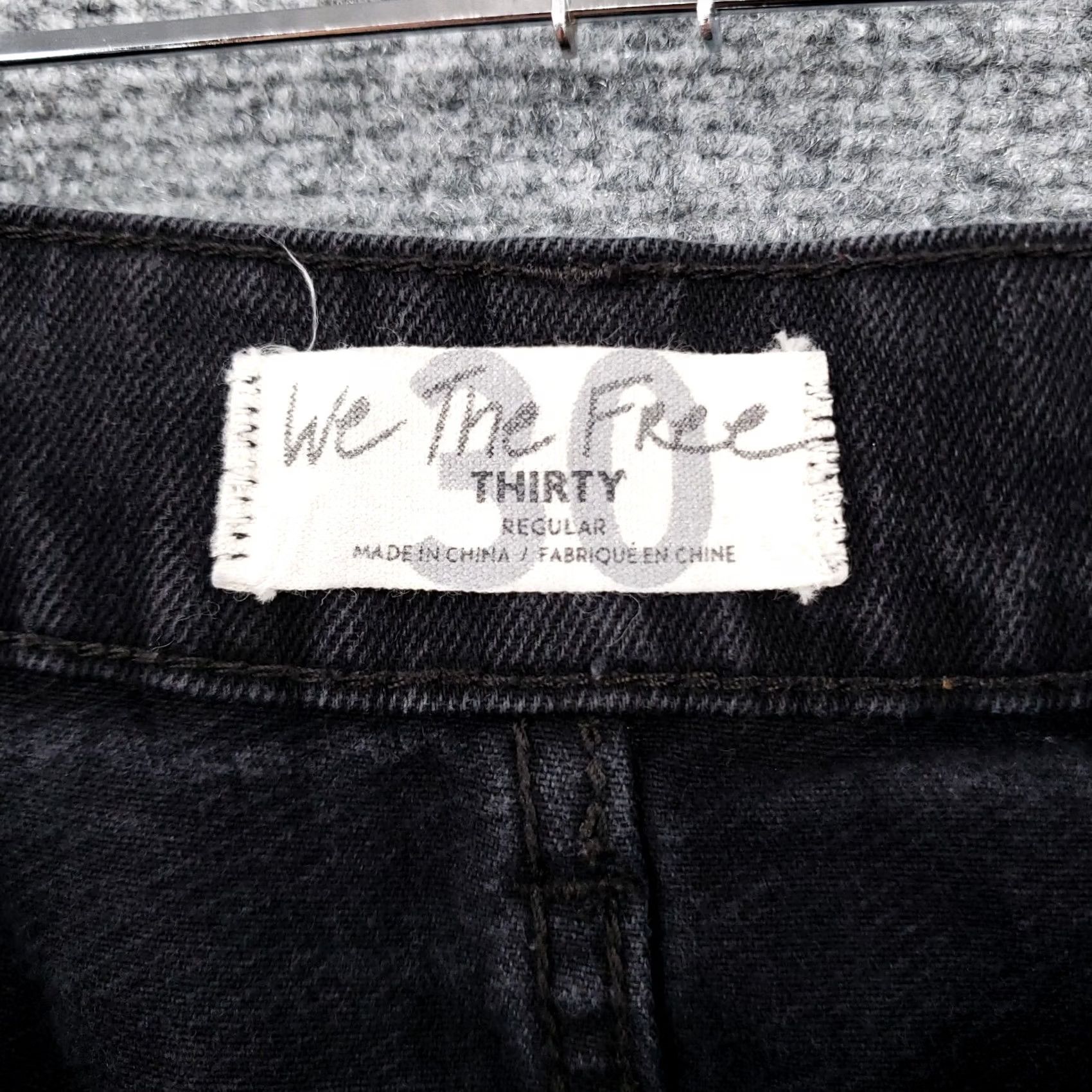 Vintage We The Free Skirt Womens 30 Black Mini Short Zip Closure Denim Casual Size 30" / US 8 / IT 44 - 3 Thumbnail