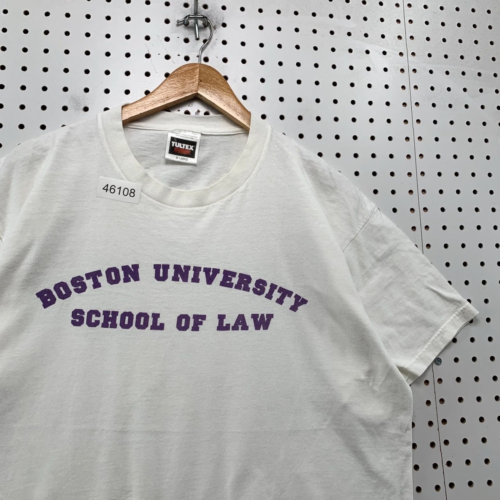 Tultex VINTAGE Boston University Shirt Mens XL White School Of Law Tultex Sui Generis Size US XL / EU 56 / 4 - 6 Thumbnail