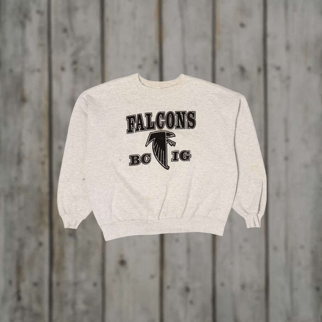 Jerzees VINTAGE Jerzees Sweatshirt Atlanta Falcons XX-Large Grey 1990s Mens Size US XXL / EU 58 / 5 - 1 Thumbnail