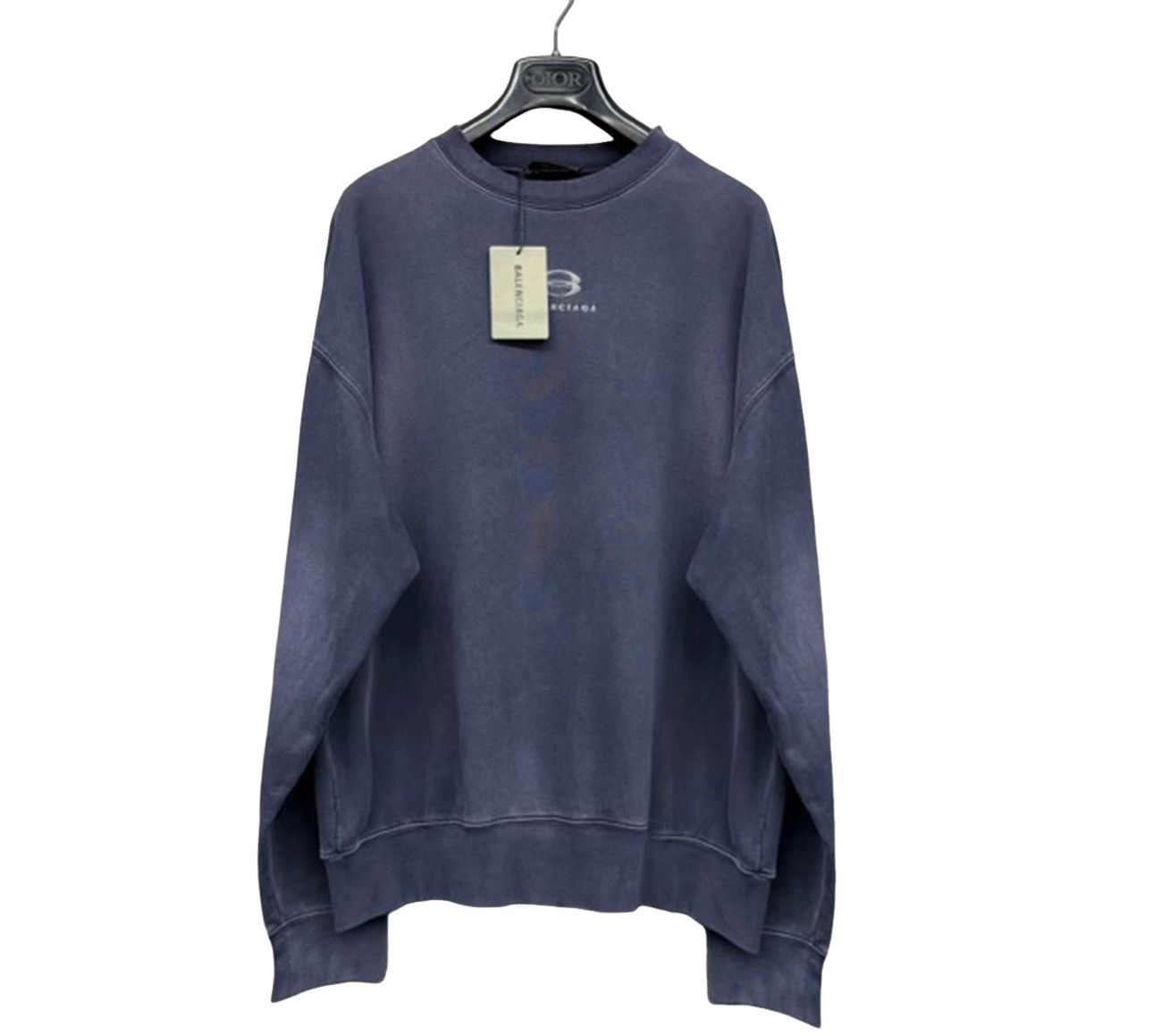 Balenciaga Balenciaga Washed Logo Embroidered Sweatshirt S Size US S / EU 44-46 / 1 - 1 Thumbnail