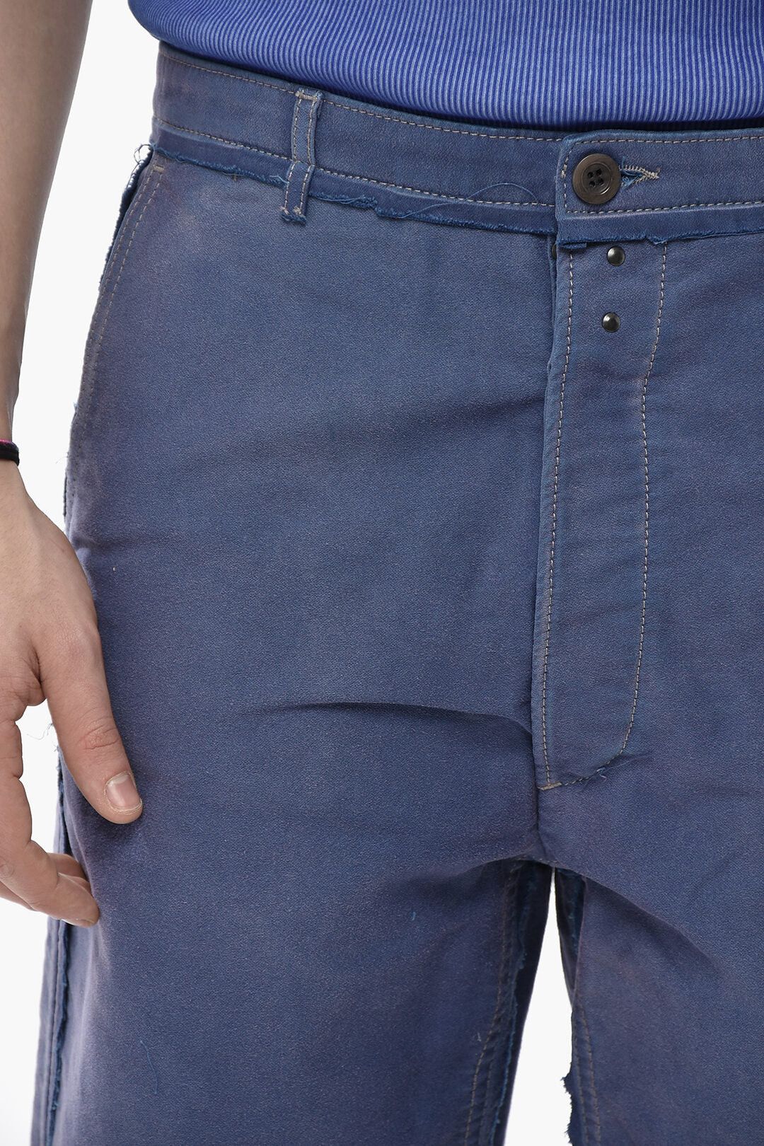 Maison Margiela og1mm0326 MM1 Cotton Short in Blue Size US 36 / EU 52 - 3 Thumbnail