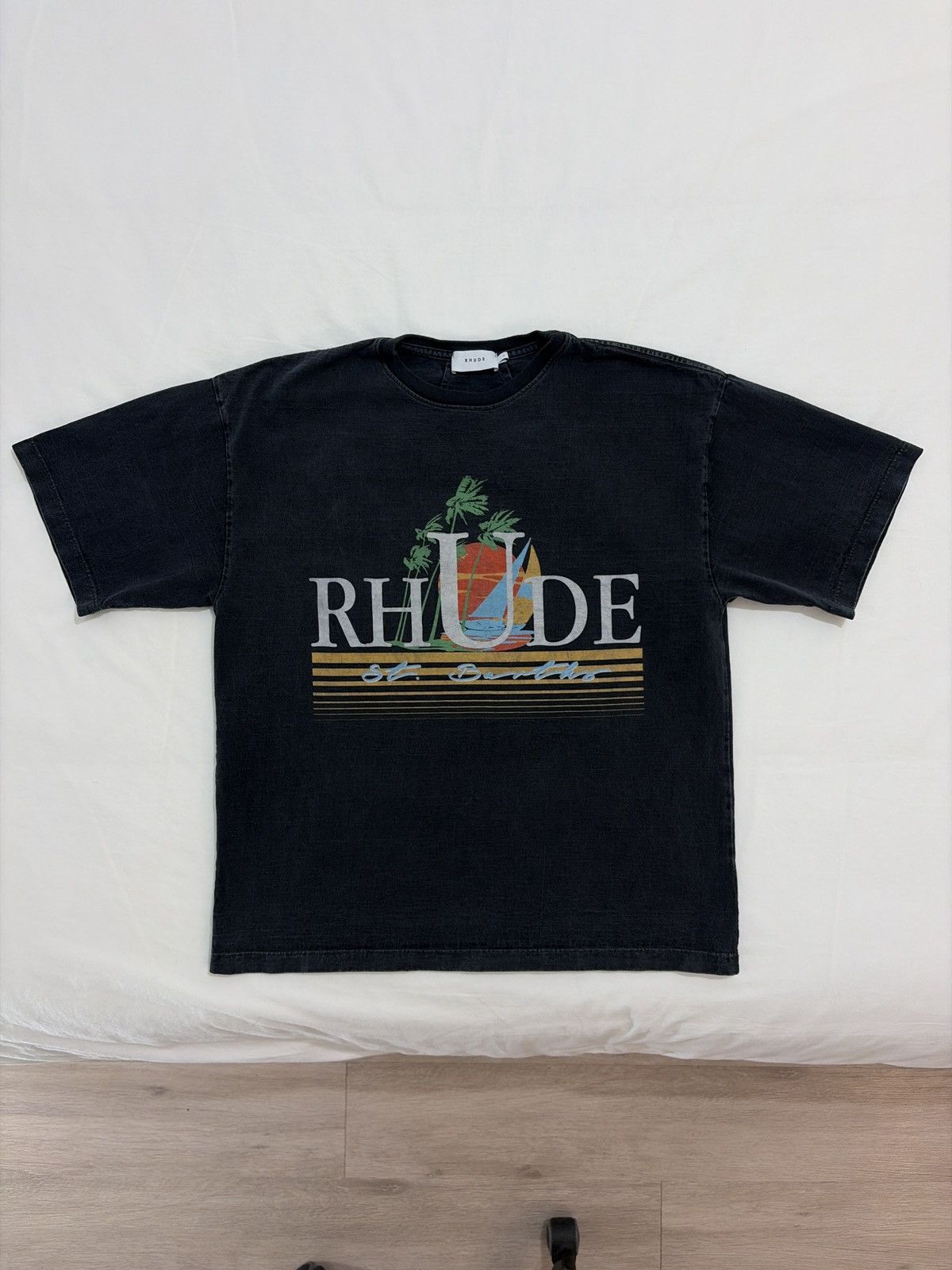 Rhude Rhude Tropics St. Barths Twin Palms Tee Size US S / EU 44-46 / 1 - 1 Thumbnail