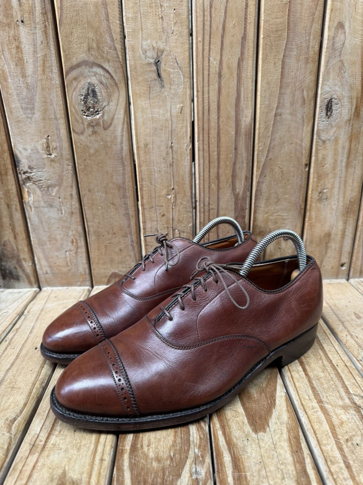 Alden Alden 900 Cap toe Brown leather dress shoes US 8 C/E UK 7