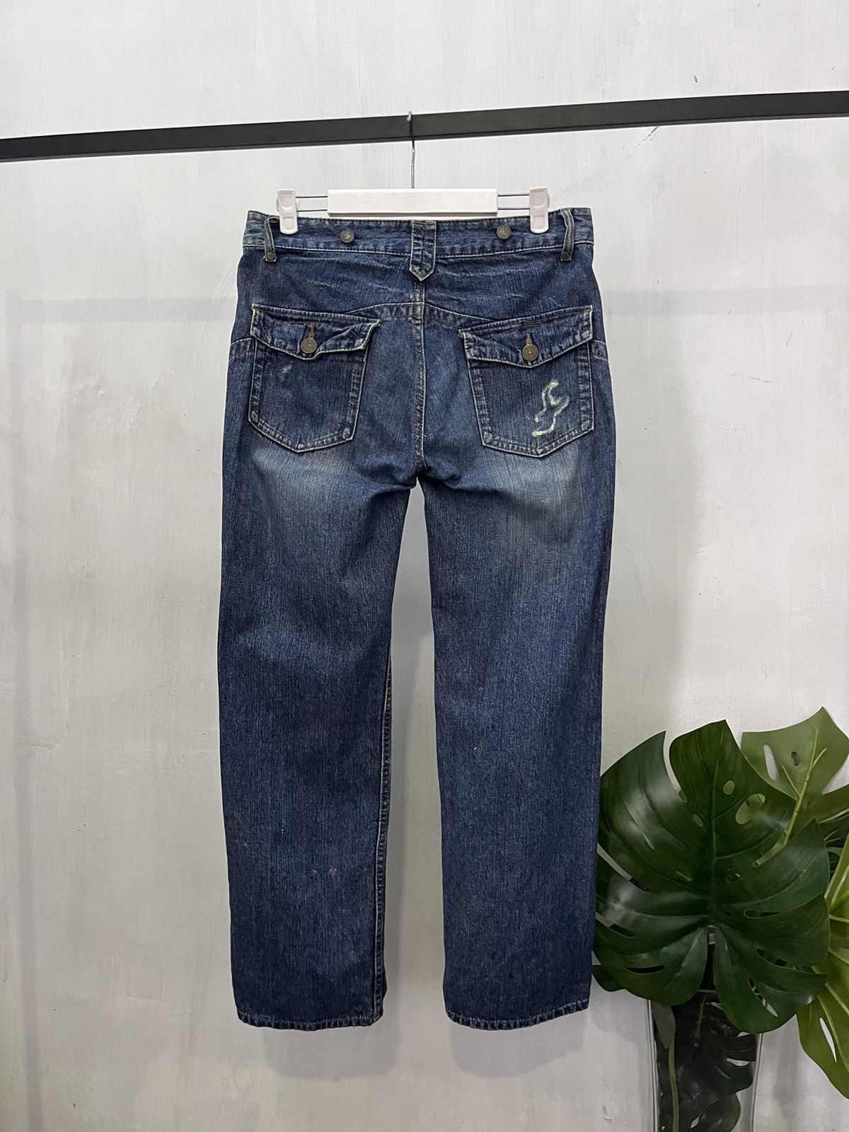 Vintage Vtg Double pocket denim pants W31 Size 31" - 4 Thumbnail