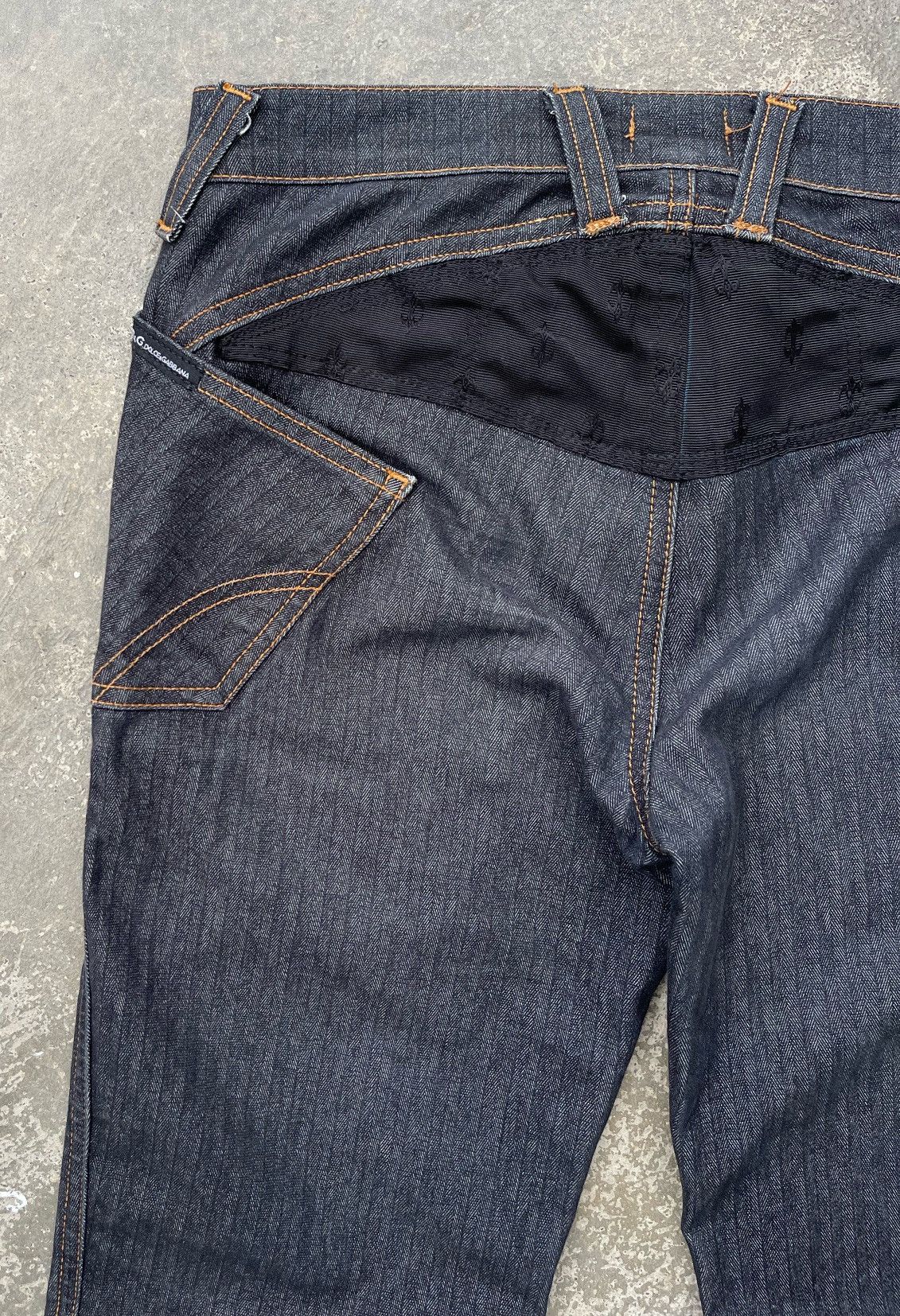 Dolce & Gabbana 🔥S/S 2003 DOLCE & GABBANA ASYMMETRICAL POCKET DENIM JEANS Size US 30 / EU 46 - 12 Thumbnail