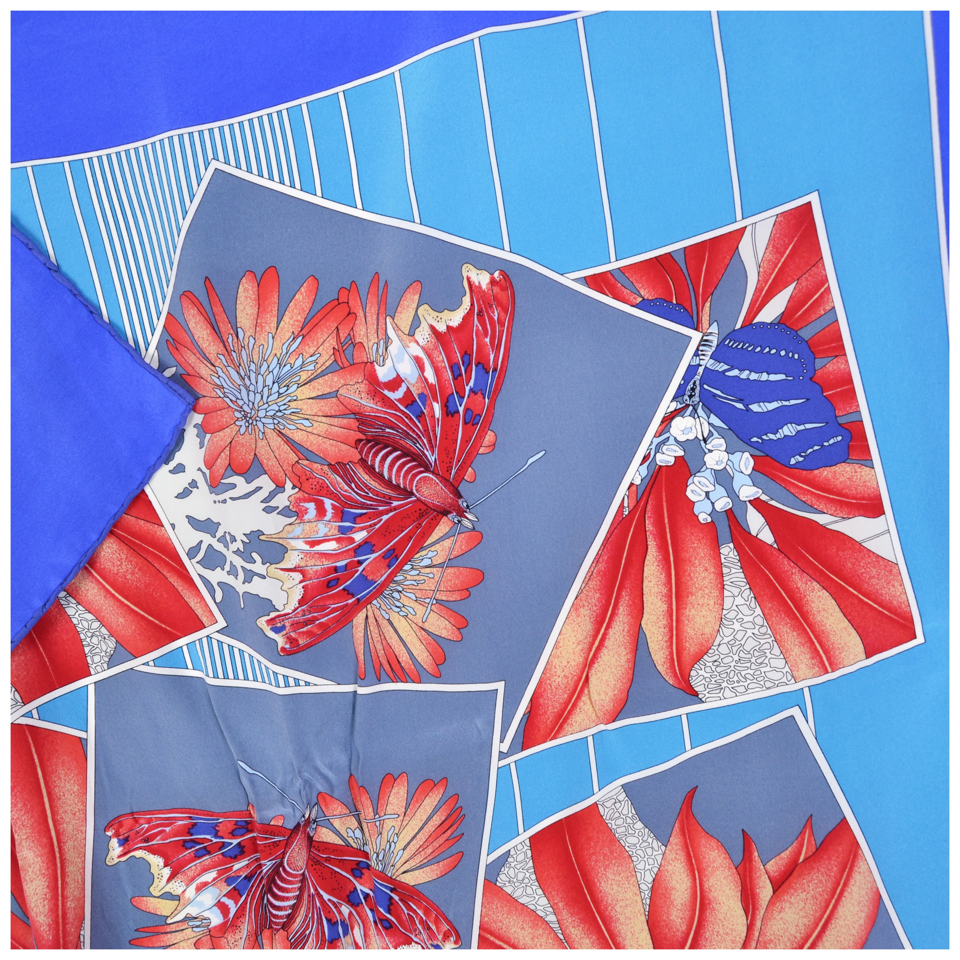 Vintage Vintage Tittorio Silk Scarf With Butterflies, Moths &Flowers Size ONE SIZE - 11 Thumbnail