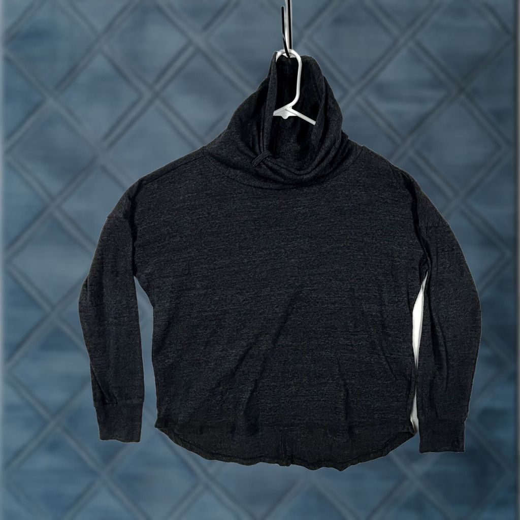 Prana prAna Sweater Women's Large Charcoal Gray Cowl Neck Knit Lightweight Size L / US 10 / IT 46 - 1 Thumbnail