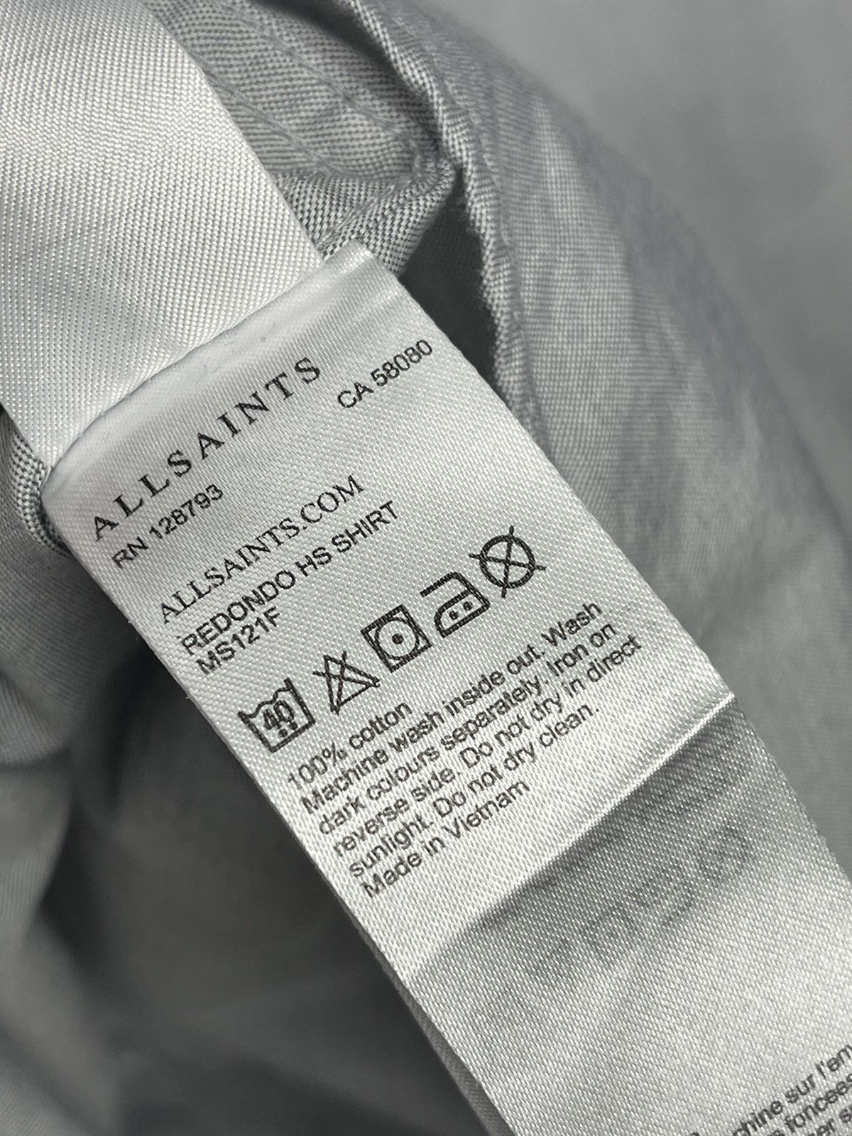Allsaints Allsaints Grey Cotton Redondo HS Shirt Men’s Size XL Size US XL / EU 56 / 4 - 13 Thumbnail