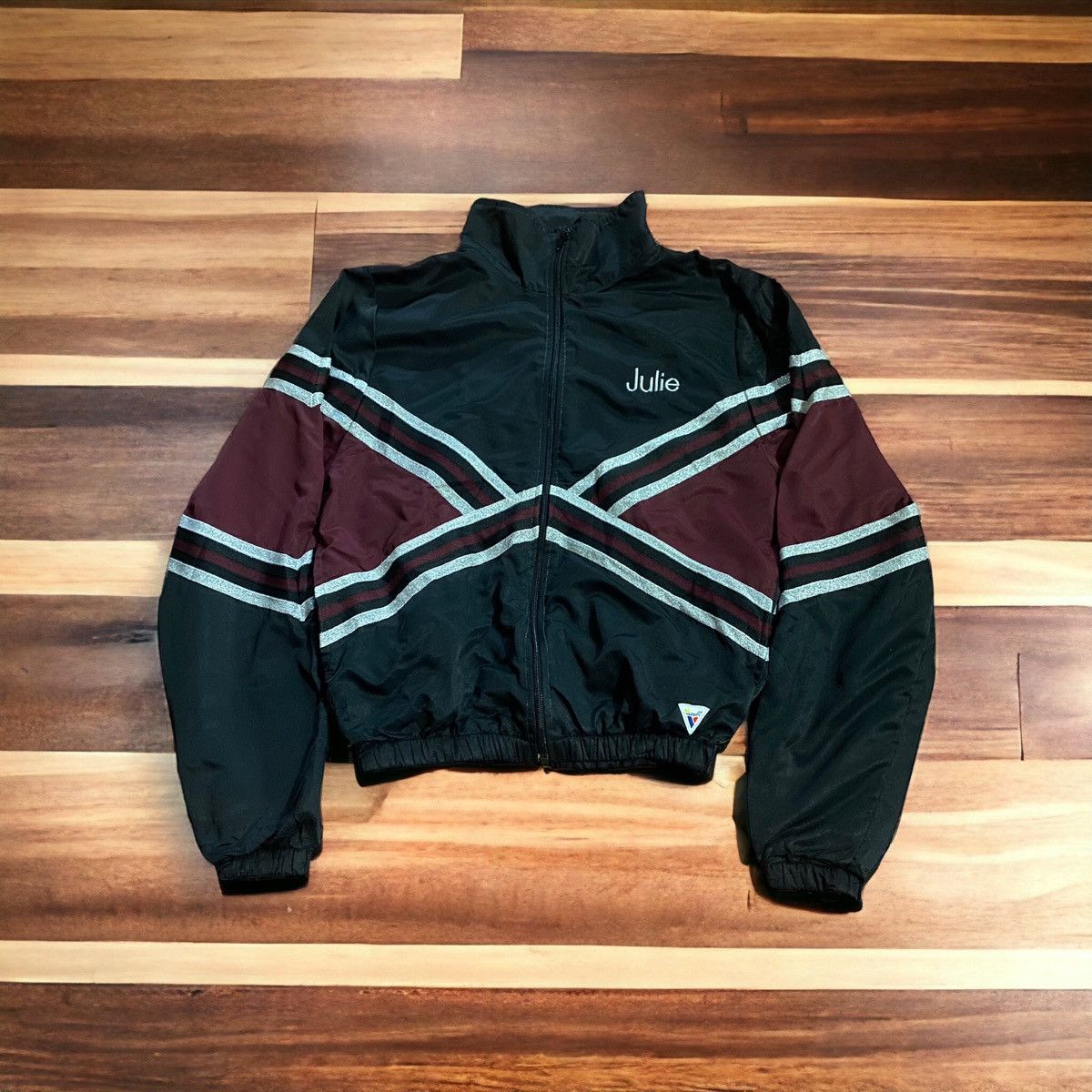 image of Varsity Spirit Fashions Eagles Zipper Light Jacket in Black/Purple, Men's (Size Small)
