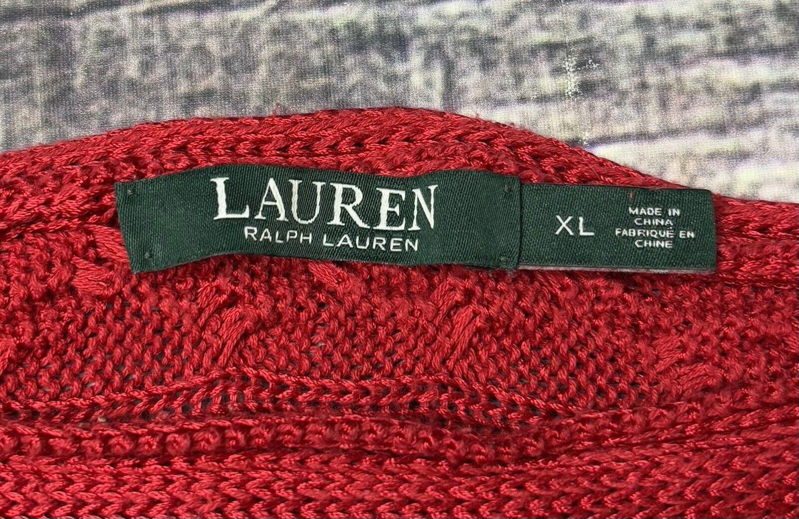 Lauren Ralph Lauren Lauren Ralph Lauren Sweater Women's XL Cable Knit Boat Neck Size XL / US 12-14 / IT 48-50 - 2 Thumbnail