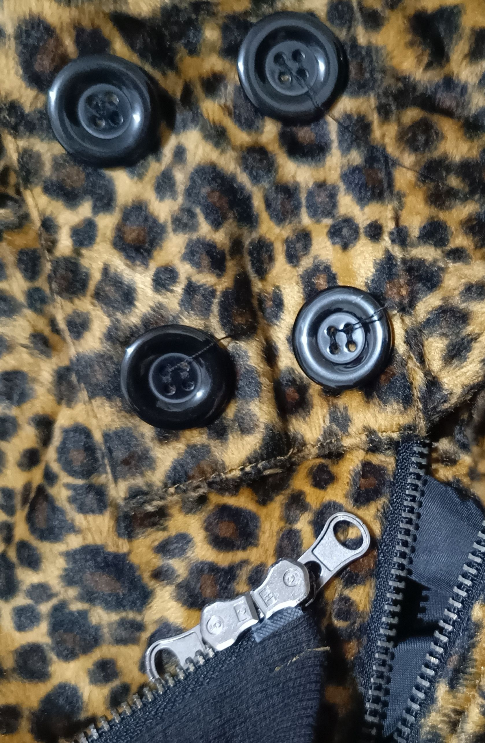 Le Grande Bleu (L.G.B.) 2000's Velvet Leopard Fur Hoodie Size L / US 10 / IT 46 - 5 Thumbnail