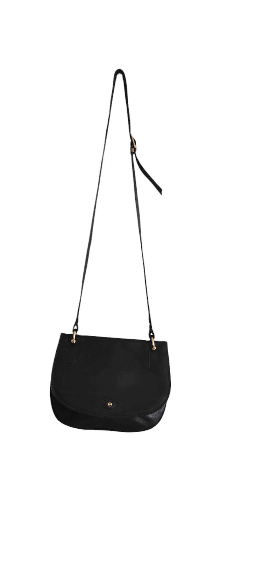 Etienne Aigner × Leather Vintage Etienne Aigner Black Glossy Leather Shoulder Bag Size ONE SIZE - 1 Thumbnail