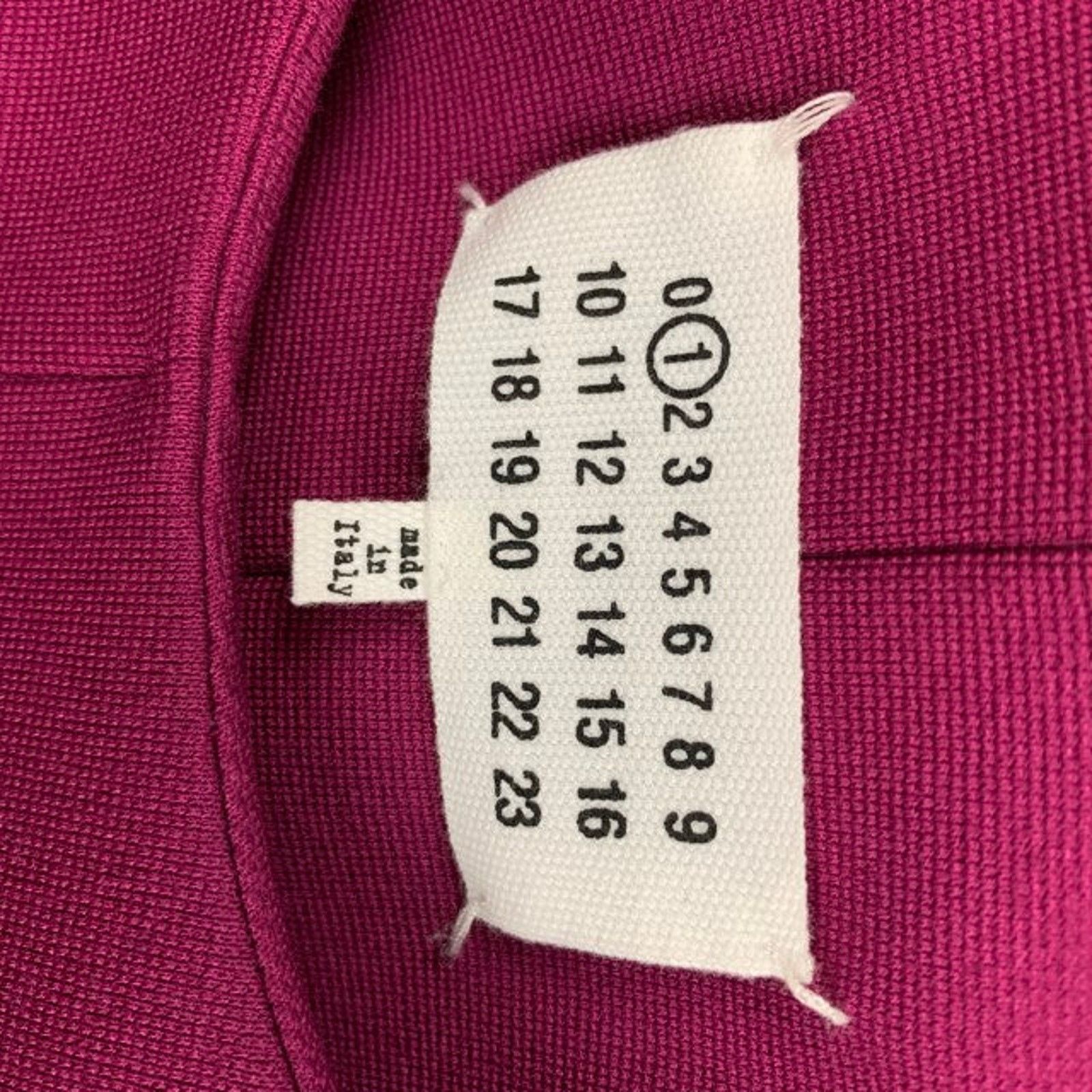 Maison Margiela Size 4 Raspberry Viscose Blend Fitted Cocktail Dress Size S / US 4 / IT 40 - 7 Thumbnail