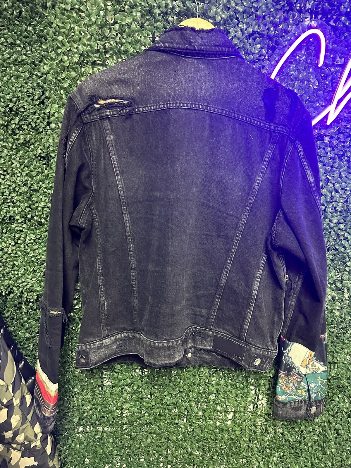 Amiri Amiri Patchwork Black Denim Jacket Size US XL / EU 56 / 4 - 4 Thumbnail