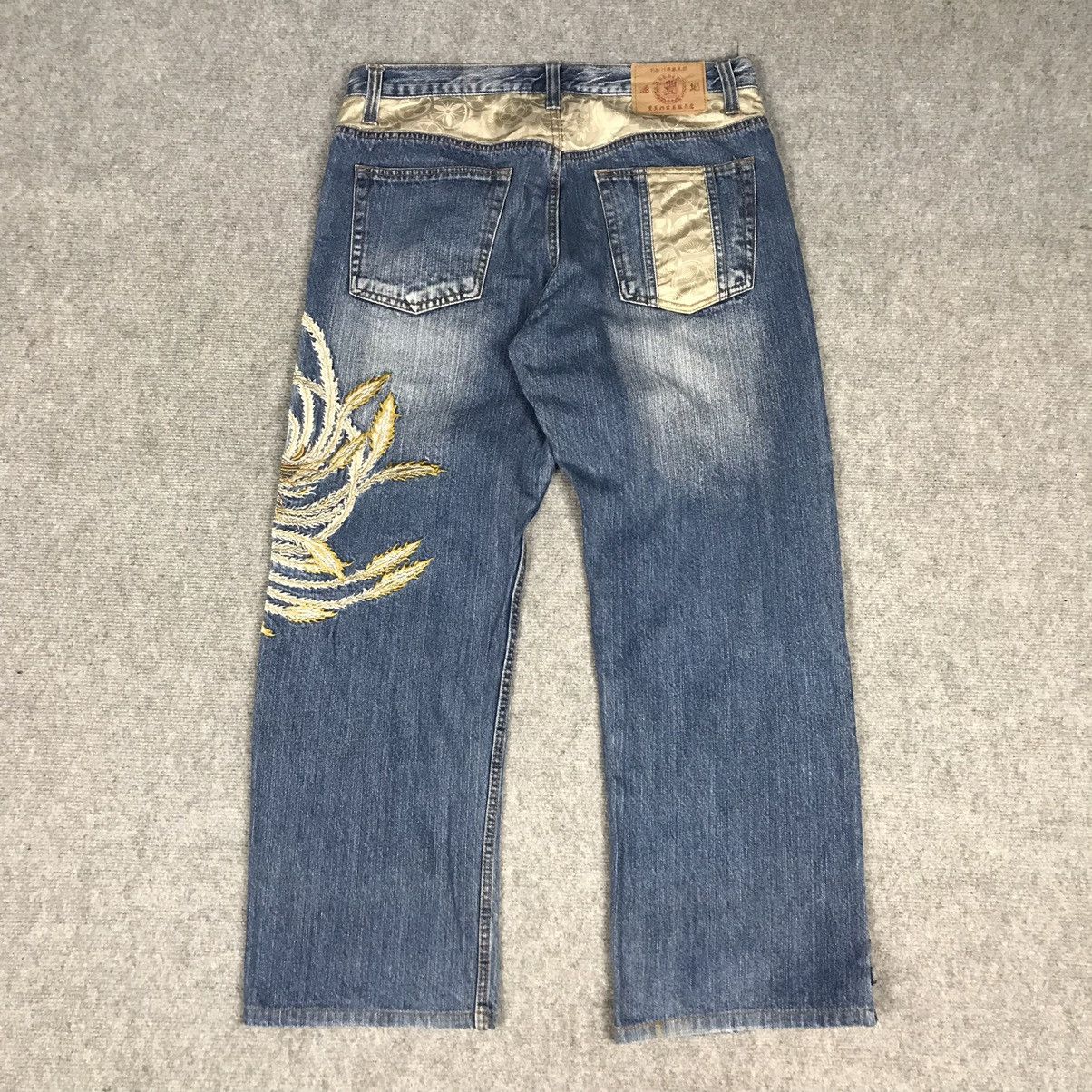 Japanese Brand JAPANESE BRAND EMBROIDERY GARUDA DENIM PANTS Size US 33 - 10 Thumbnail